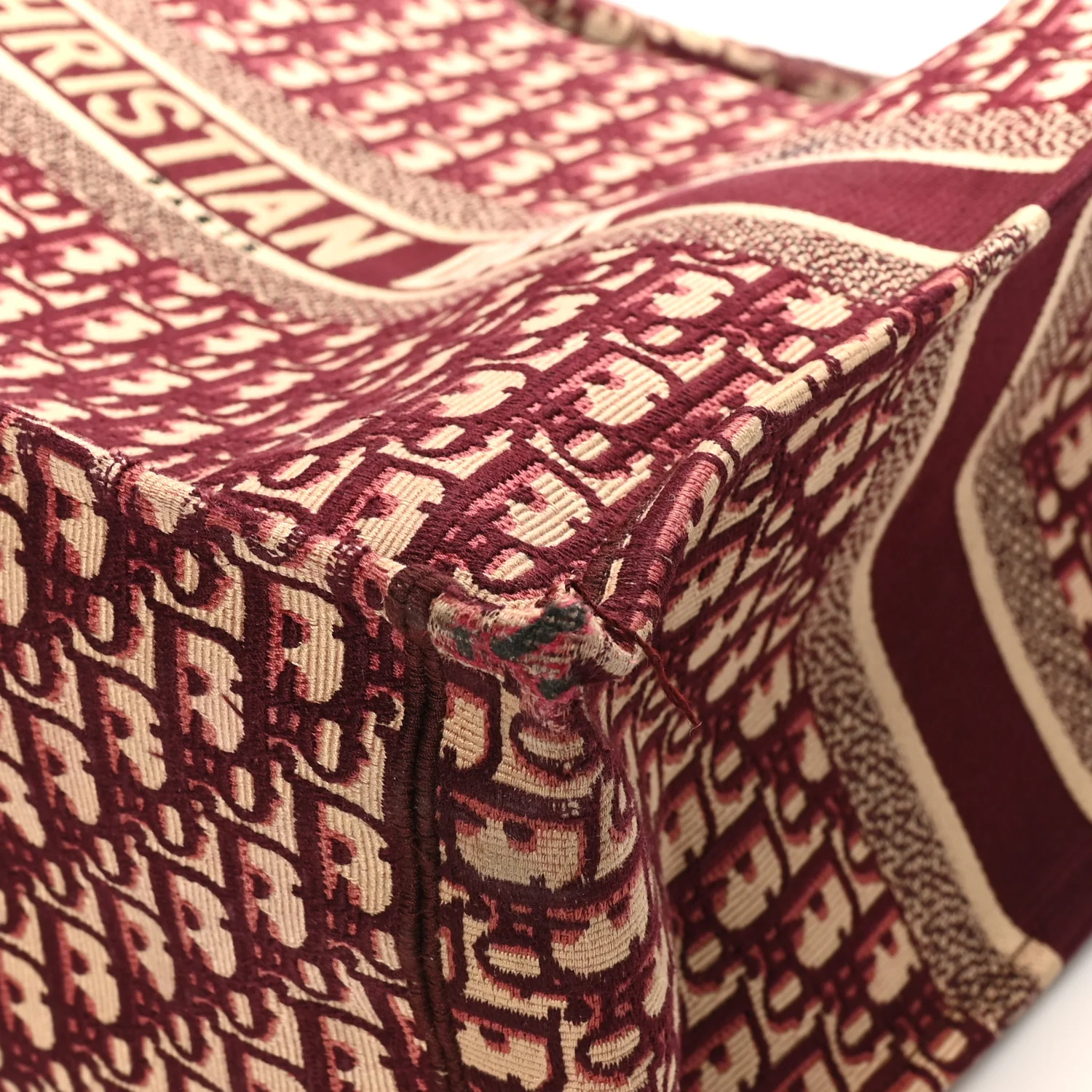 Oblique Large Book Tote Burgundy Multicolor - Image 10