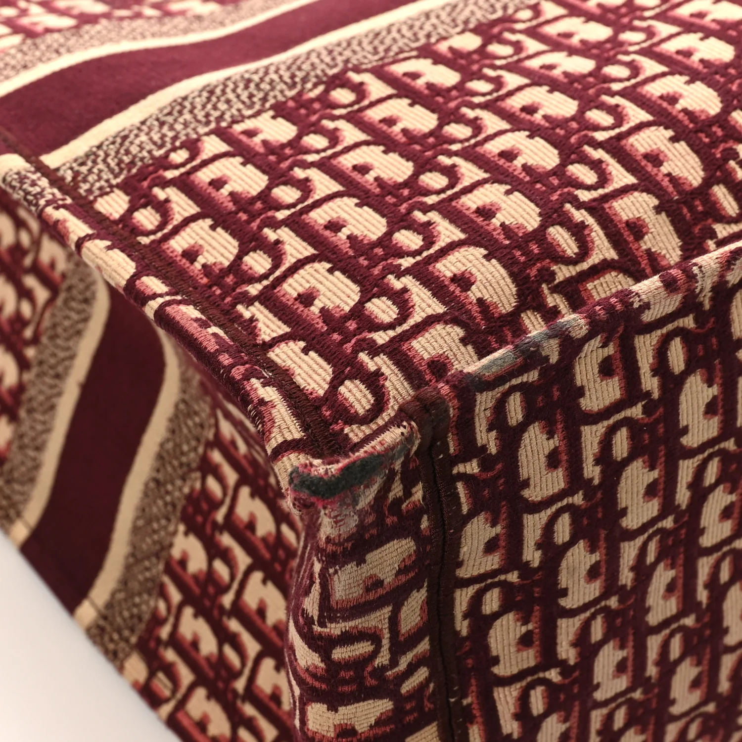 Oblique Large Book Tote Burgundy Multicolor - Image 11