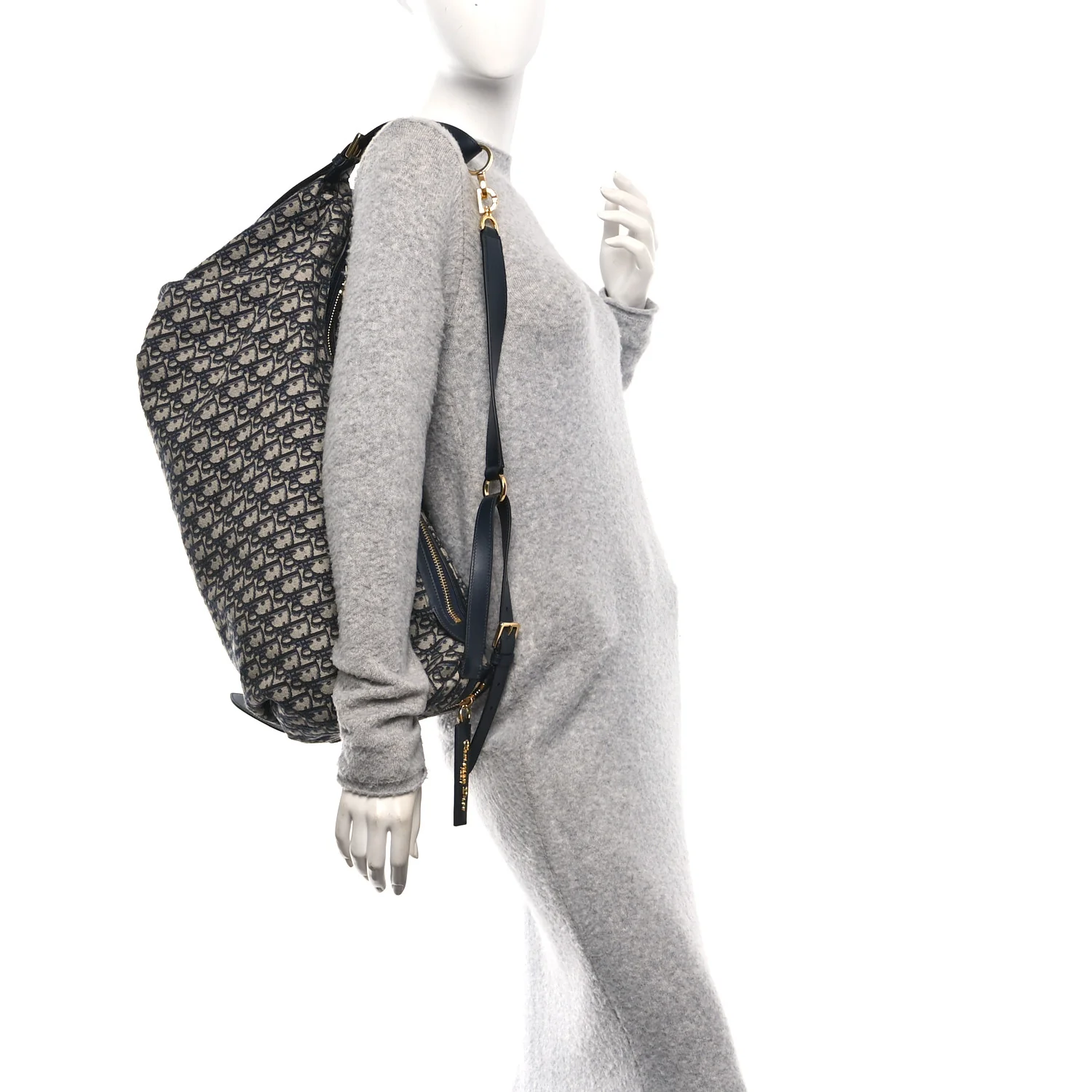 Oblique Large D-Journey Bag Blue - Image 2