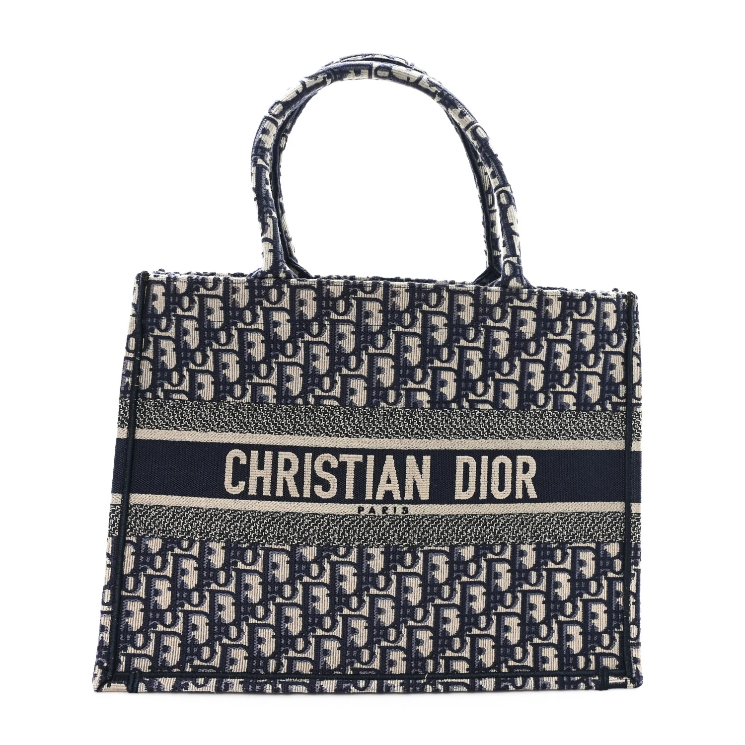 Oblique Medium Book Tote Blue Multicolor