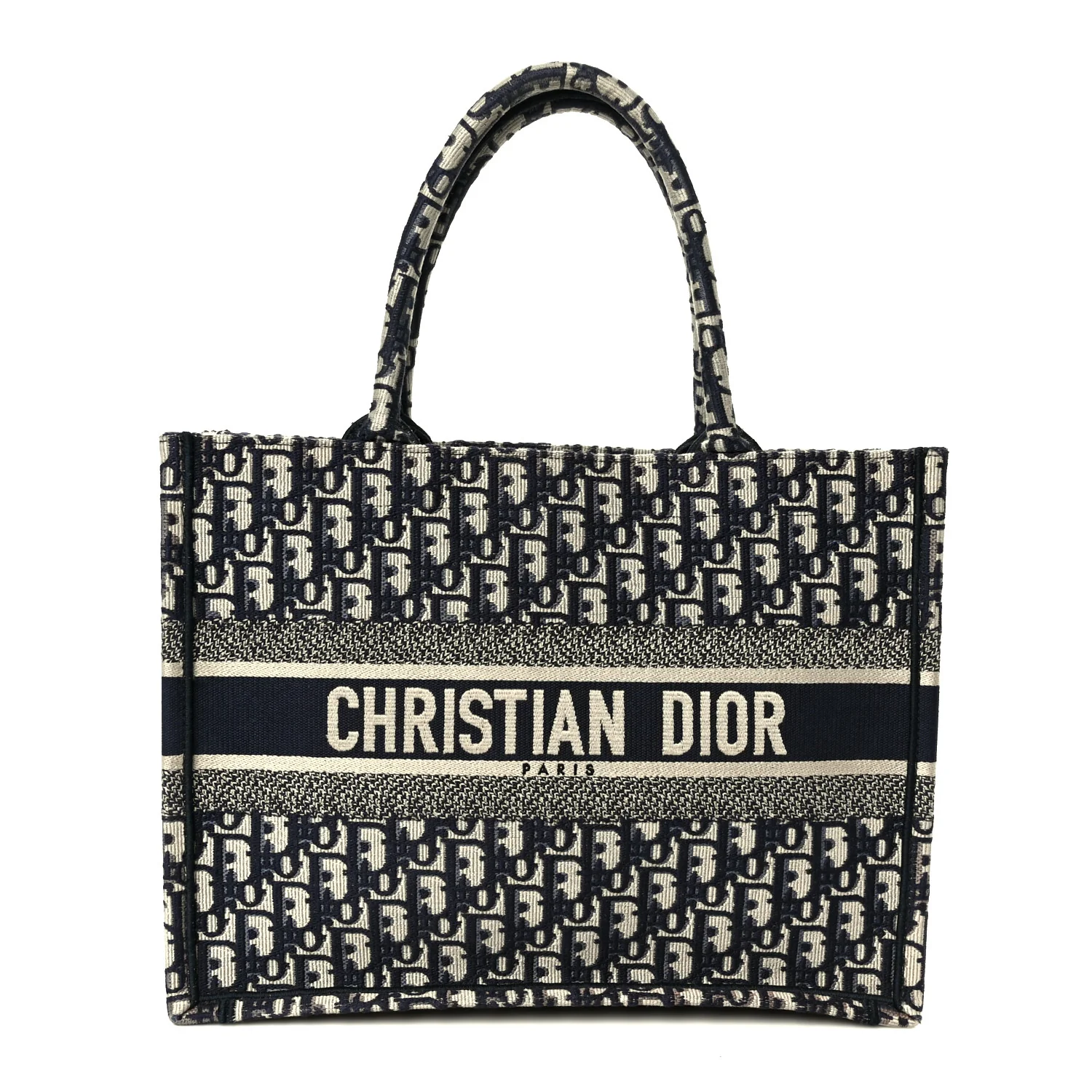Oblique Medium Book Tote Blue Multicolor