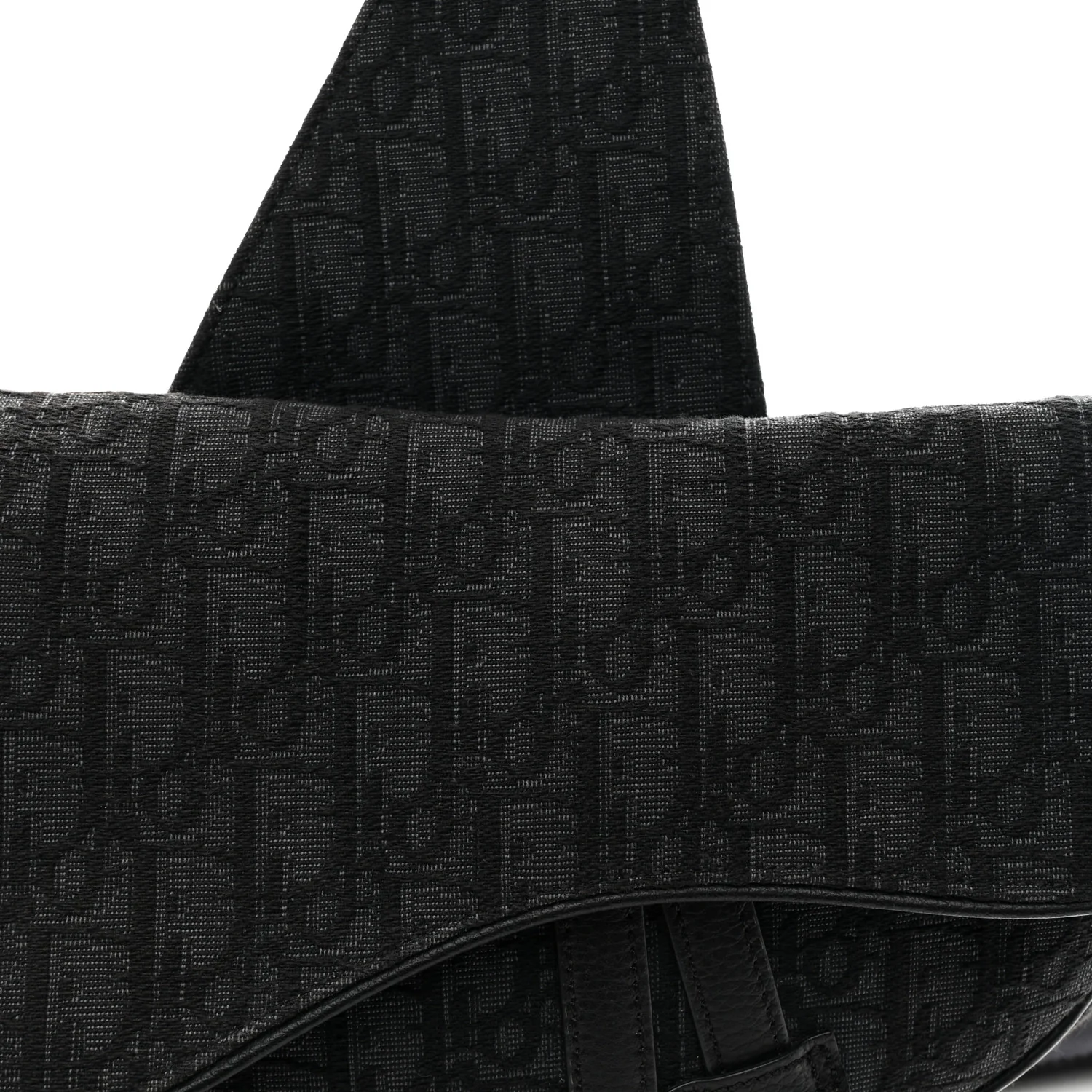 Oblique Mens Saddle Bag Black - Image 13