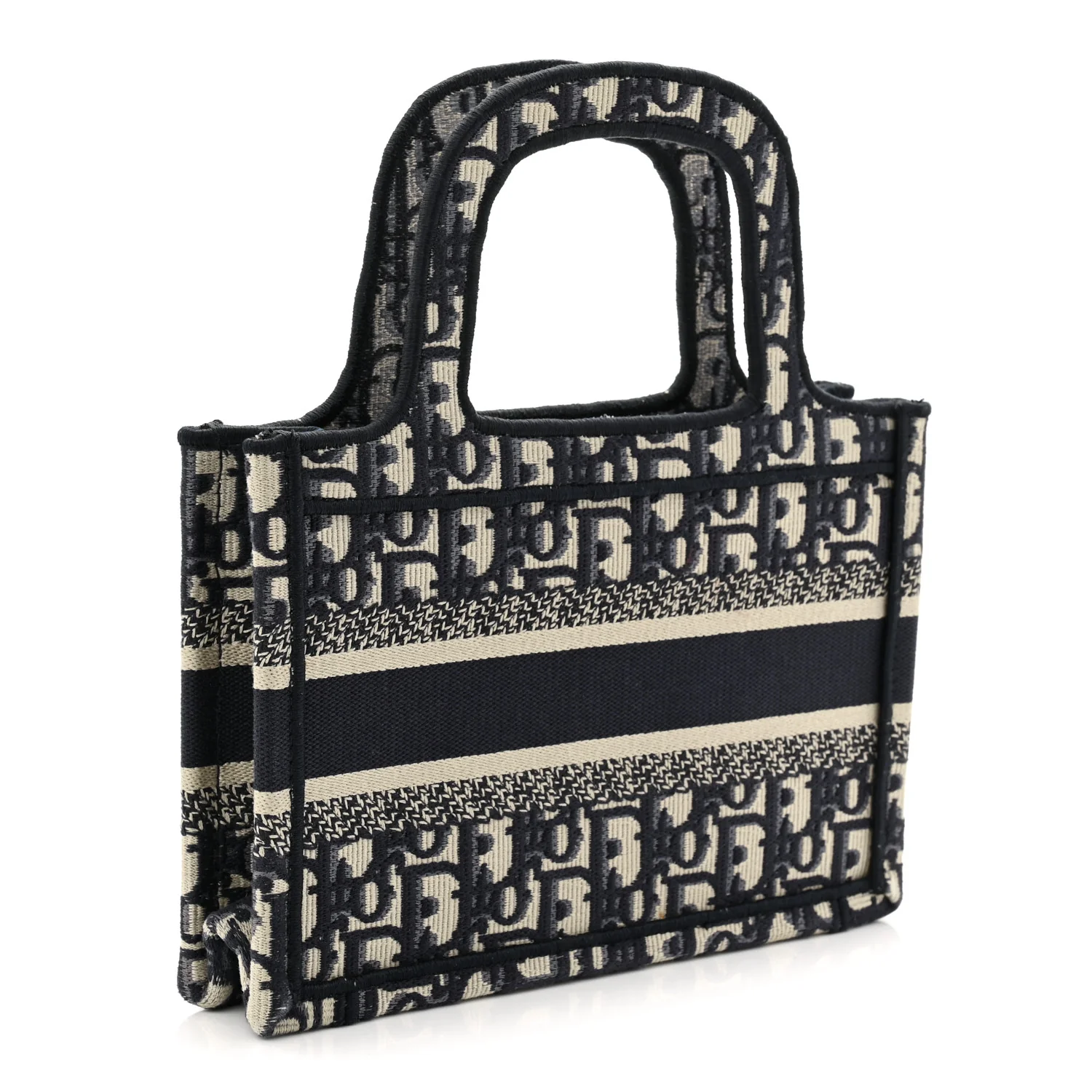 Oblique Mini Book Tote Blue Multicolor - Image 3
