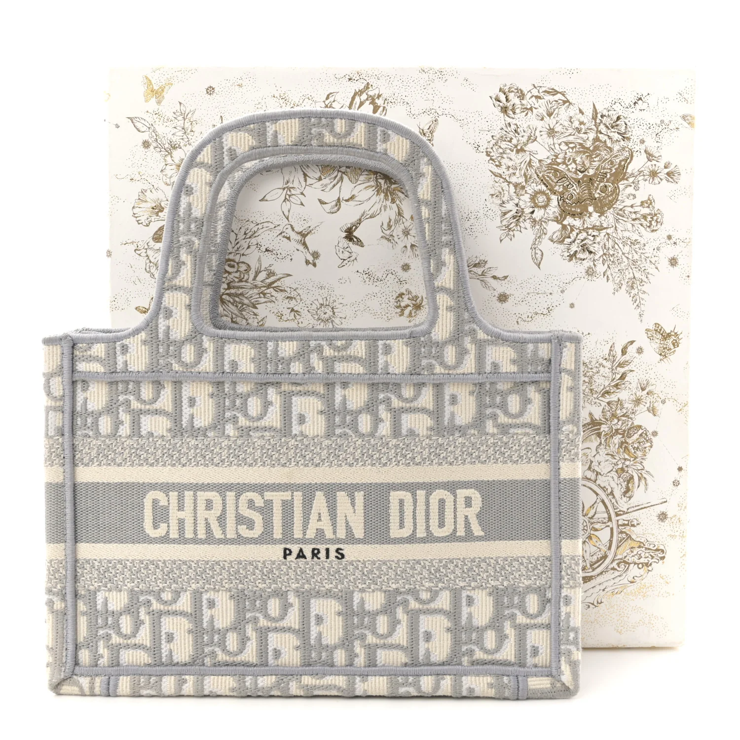 Oblique Mini Book Tote Grey Multicolor - Image 12