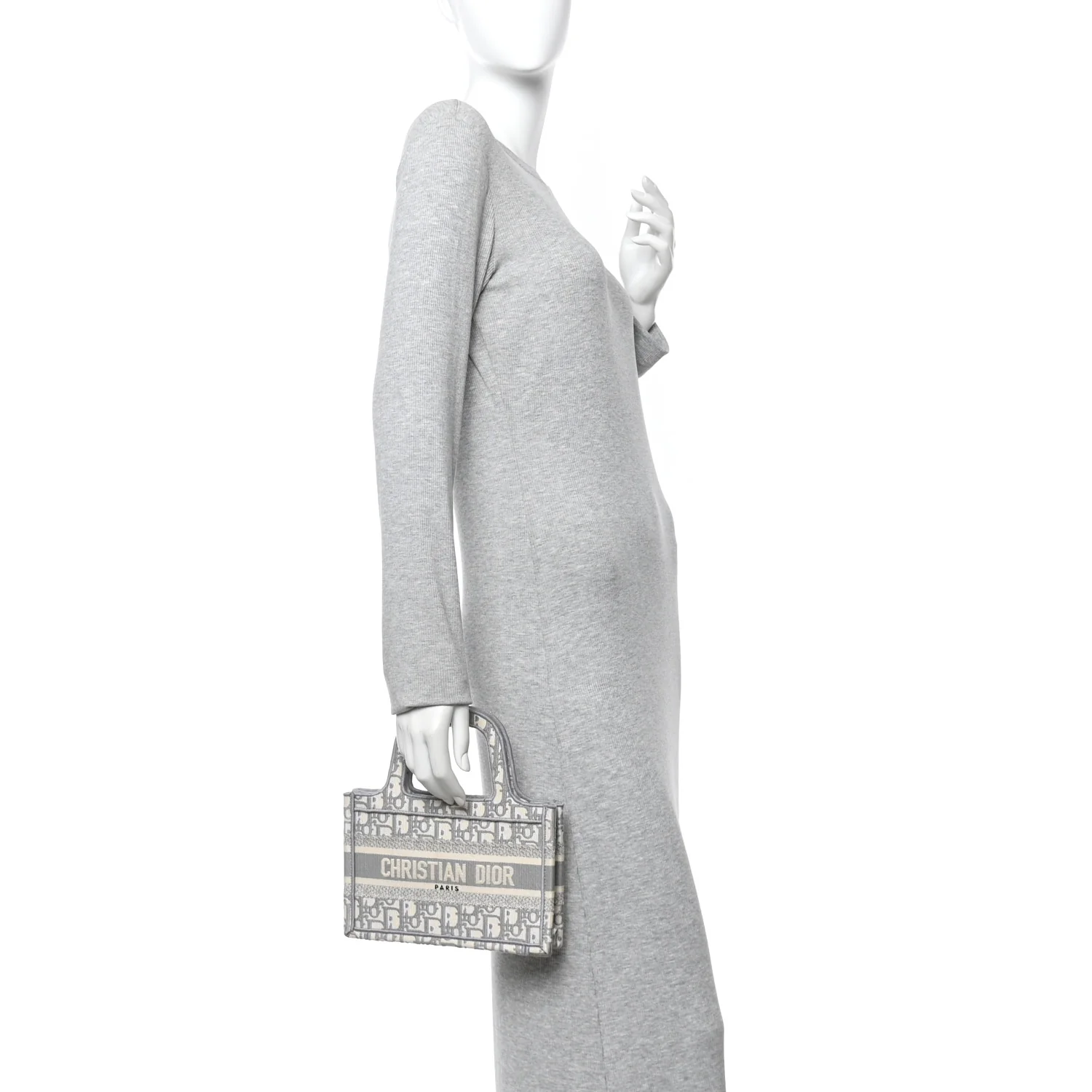 Oblique Mini Book Tote Grey Multicolor - Image 2
