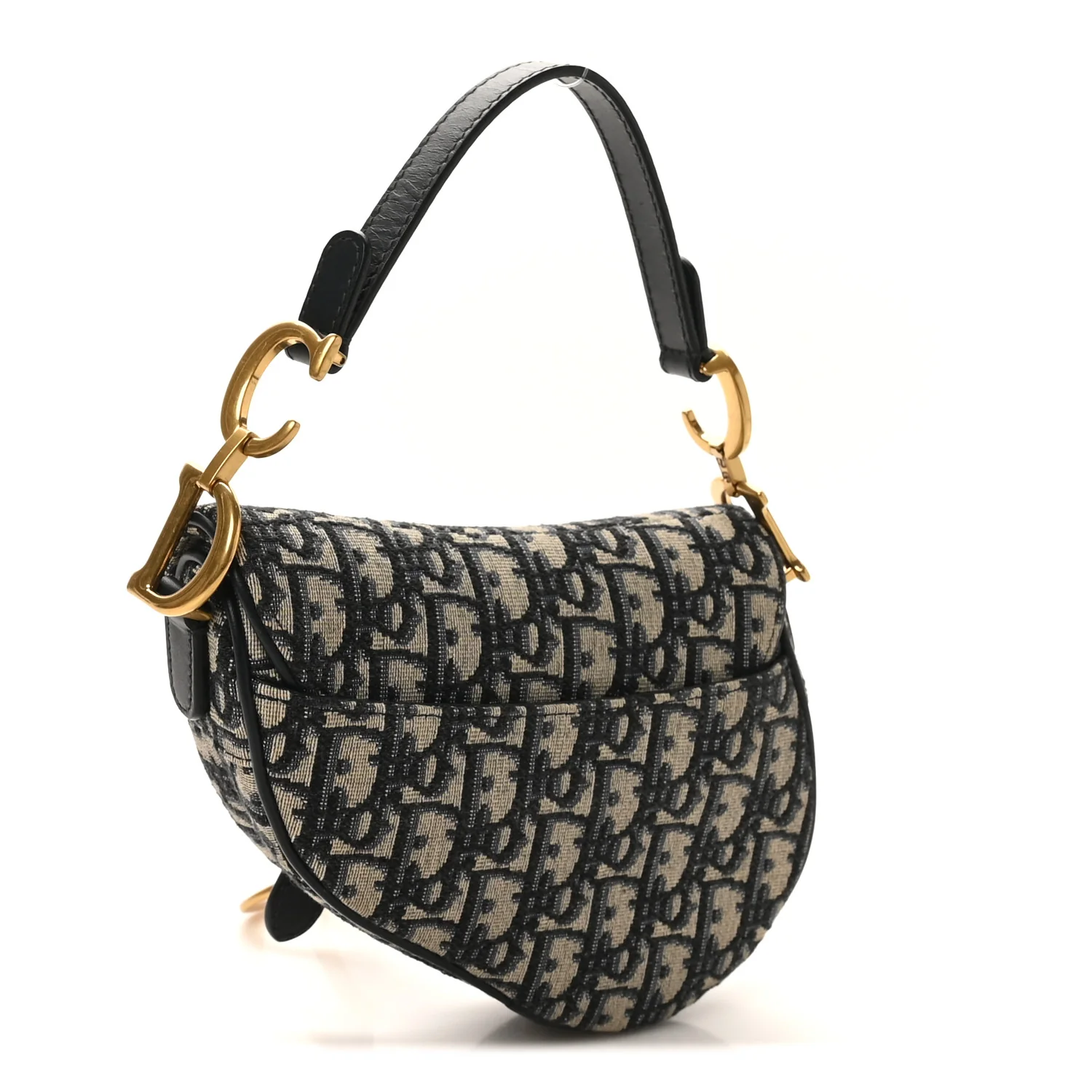Oblique Mini Saddle Bag Blue - Image 3