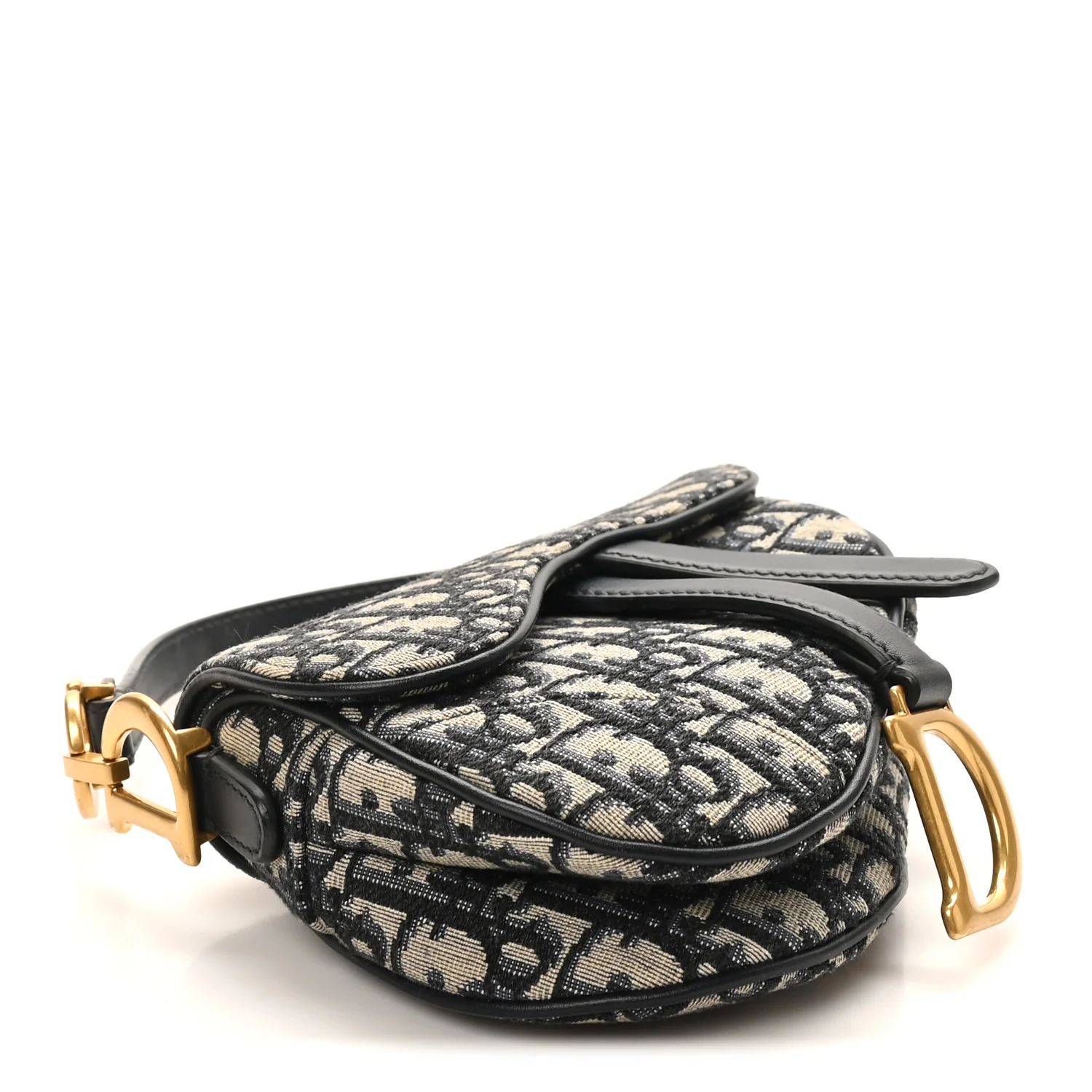 Oblique Mini Saddle Bag Blue - Image 4
