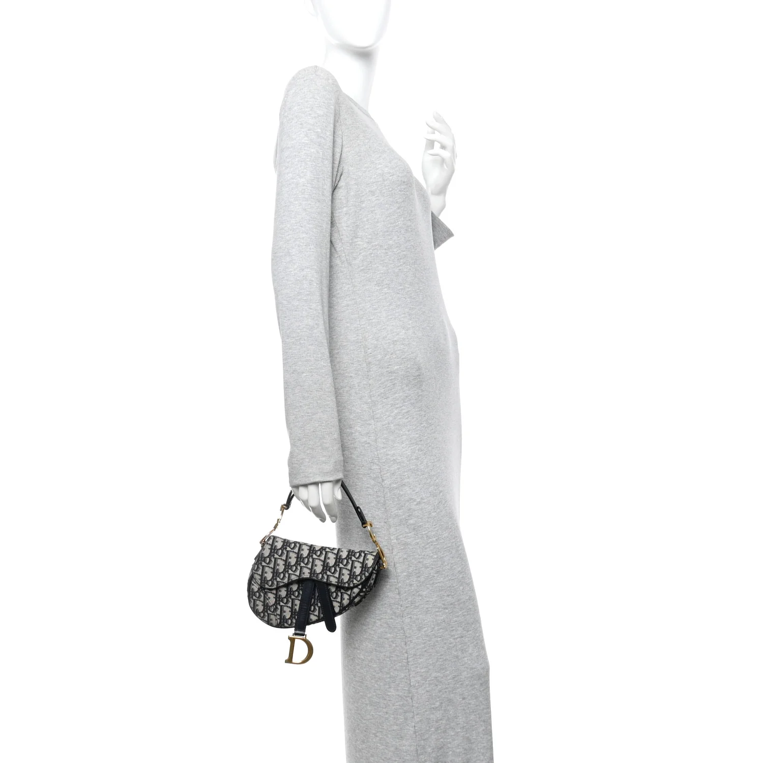 Oblique Mini Saddle Bag Blue - Image 2