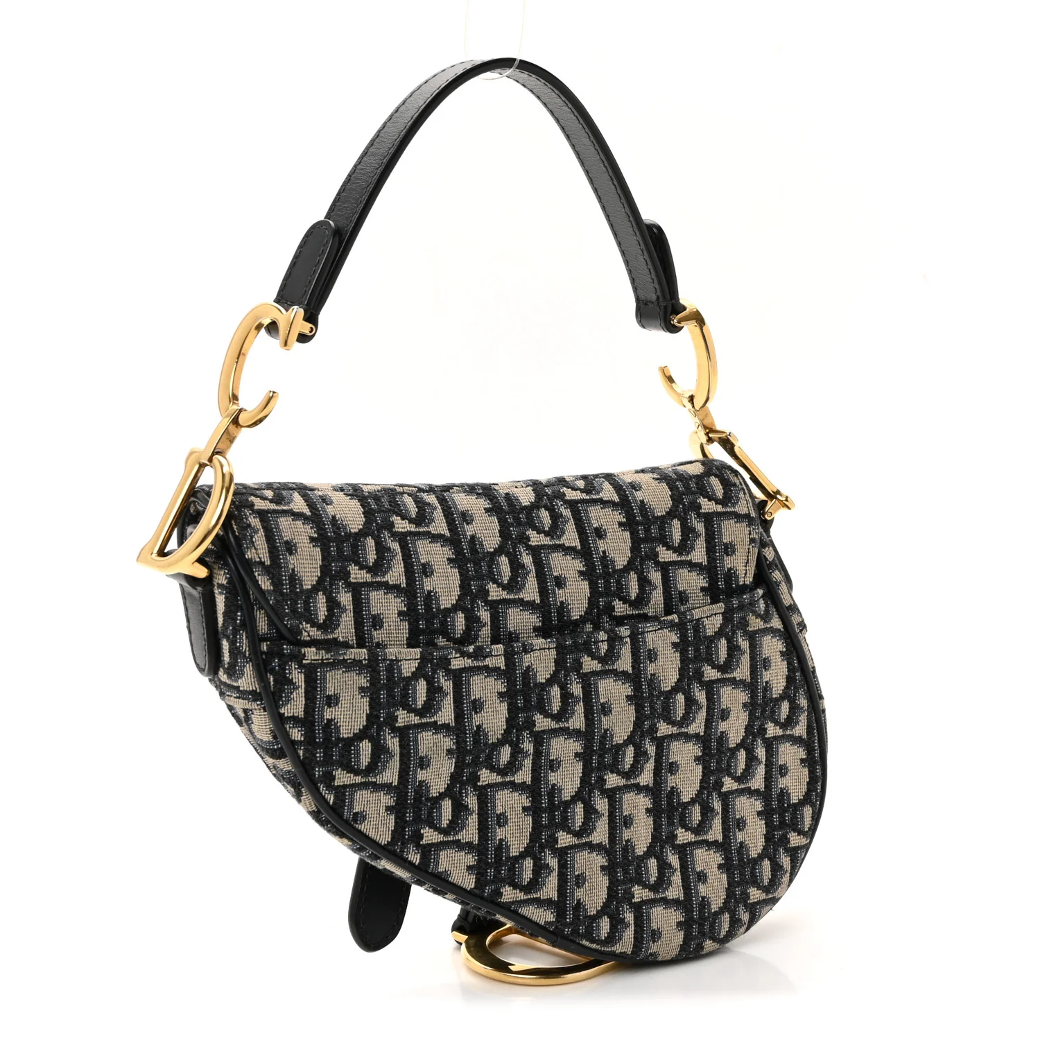 Oblique Mini Saddle Bag Blue - Image 3