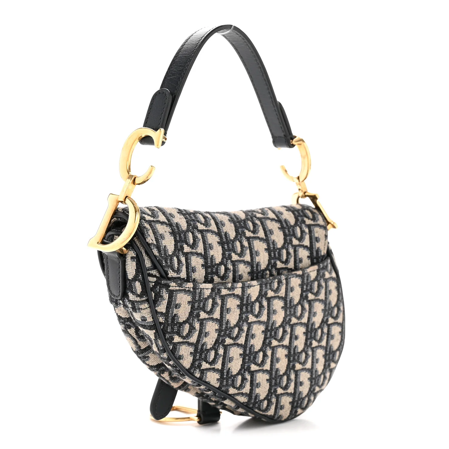 Oblique Mini Saddle Bag Blue - Image 3