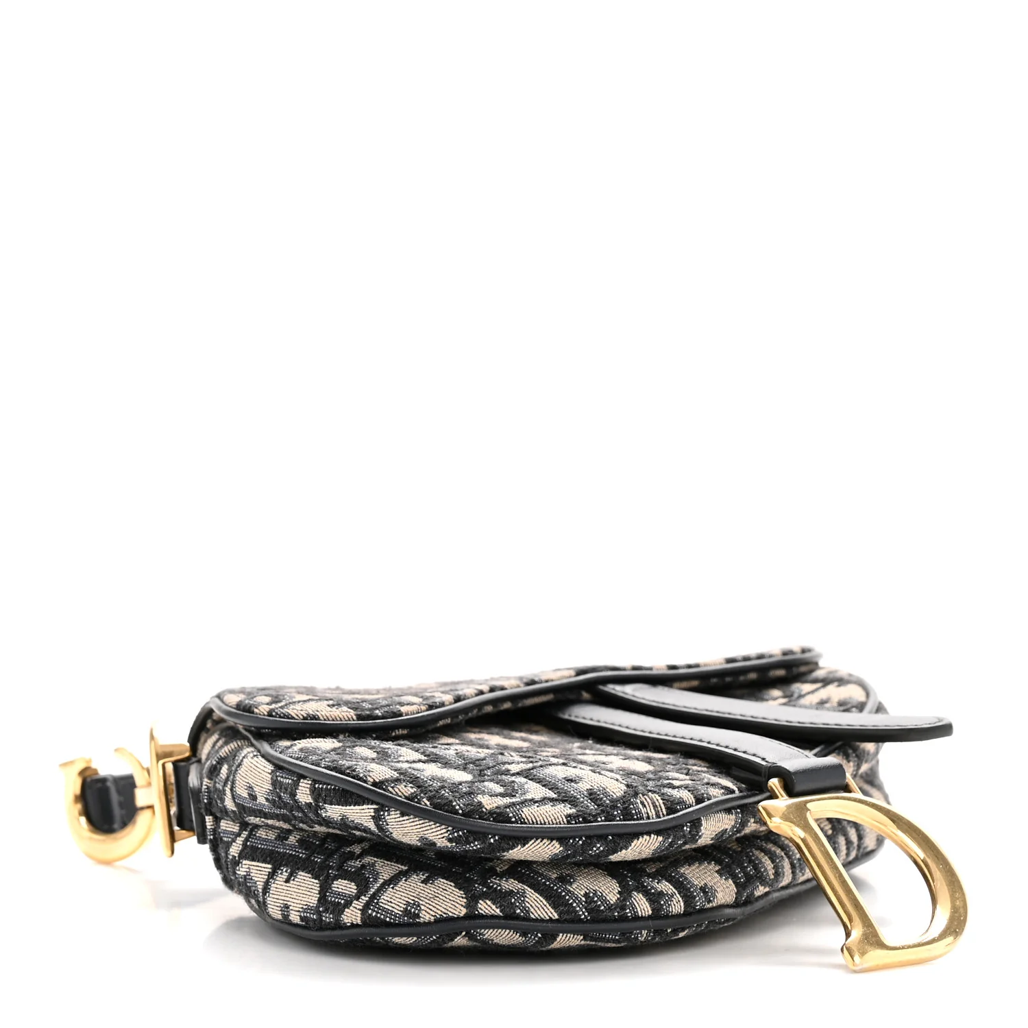 Oblique Mini Saddle Bag Blue - Image 4