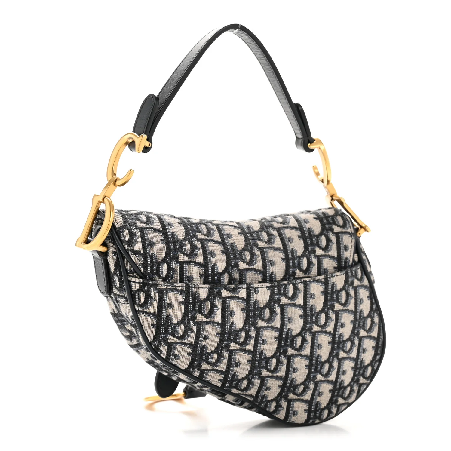 Oblique Mini Saddle Bag Blue - Image 7