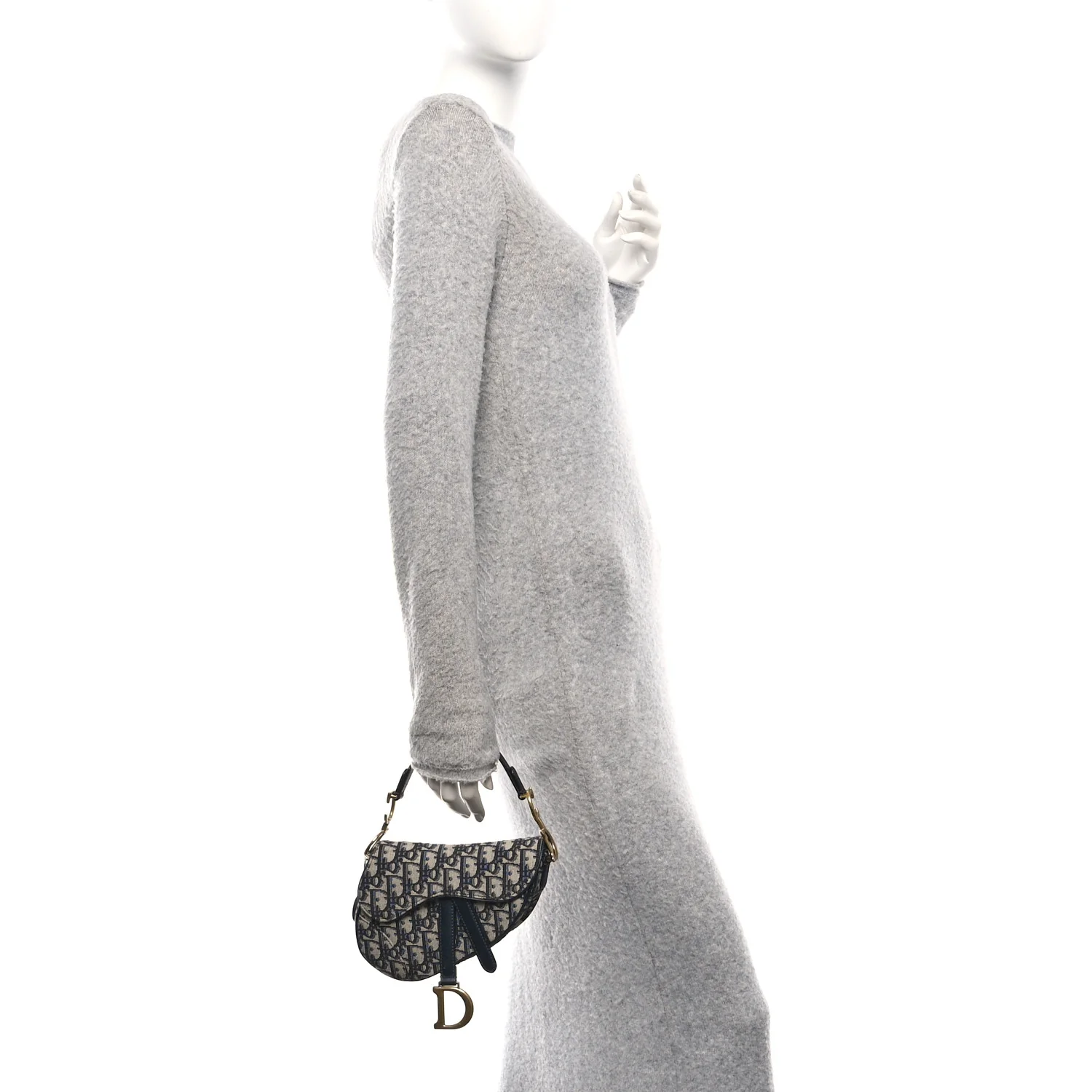 Oblique Mini Saddle Bag Blue - Image 2