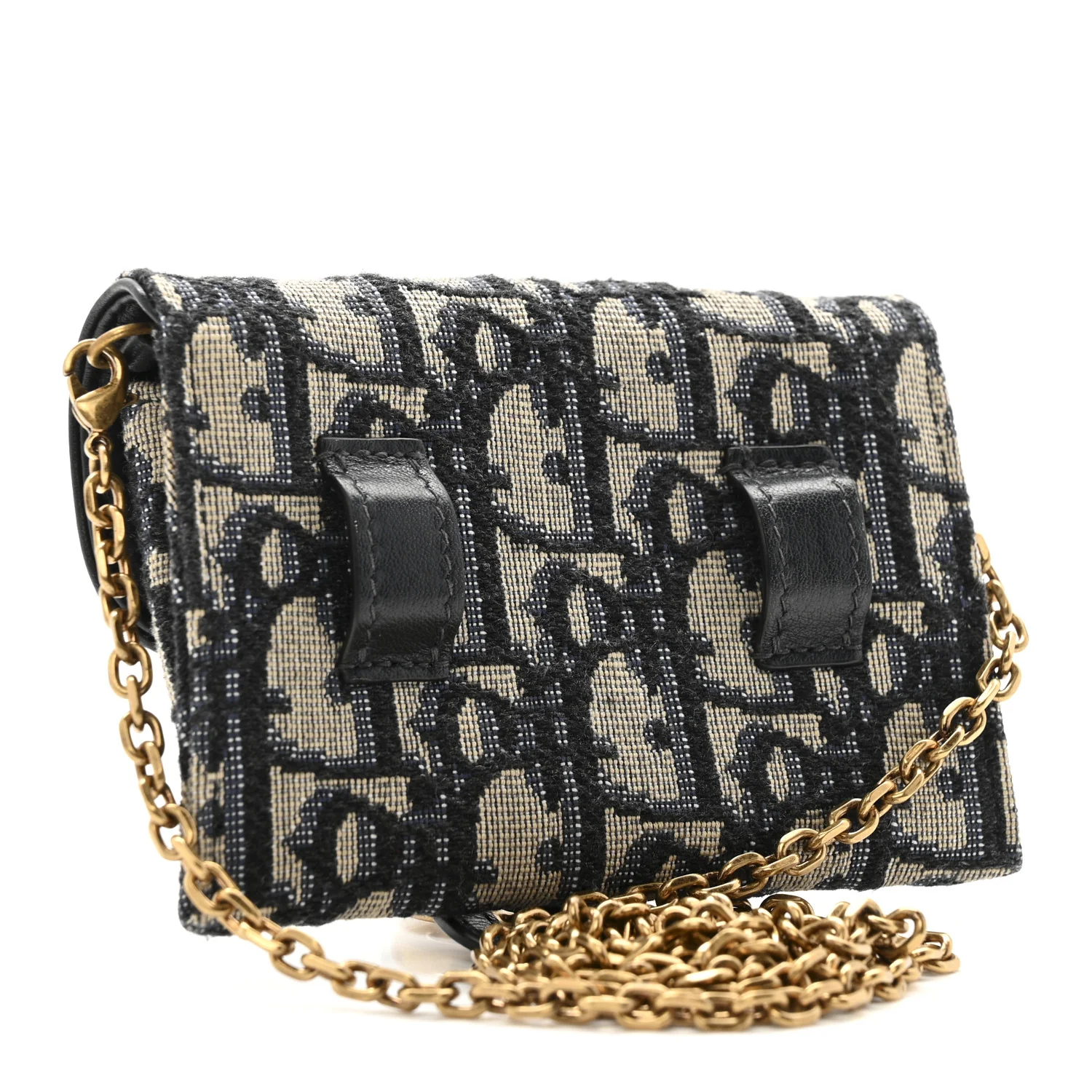 Oblique Nano Saddle Chain Pouch Blue - Image 3