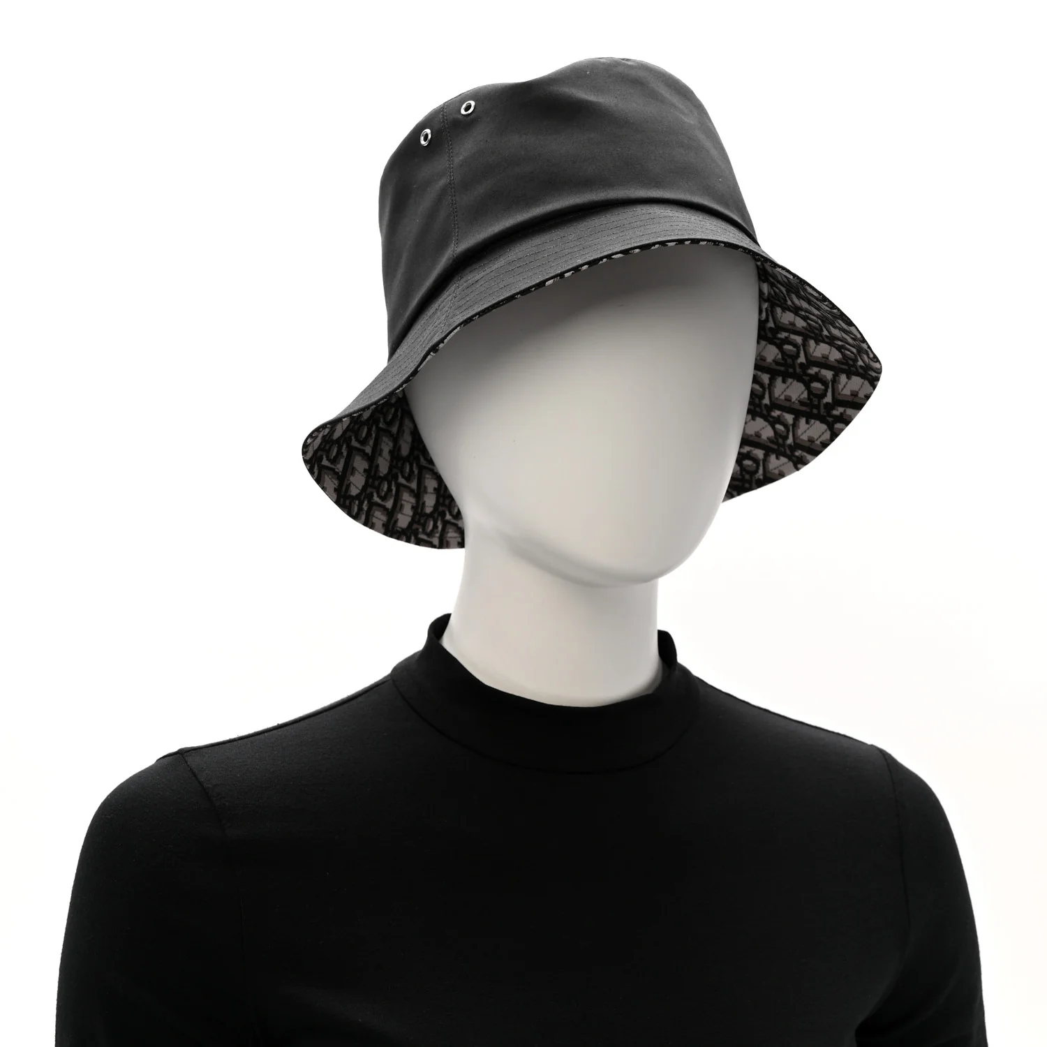 Oblique Reversible Teddy-D Brim Bucket Hat 59 Black - Image 2