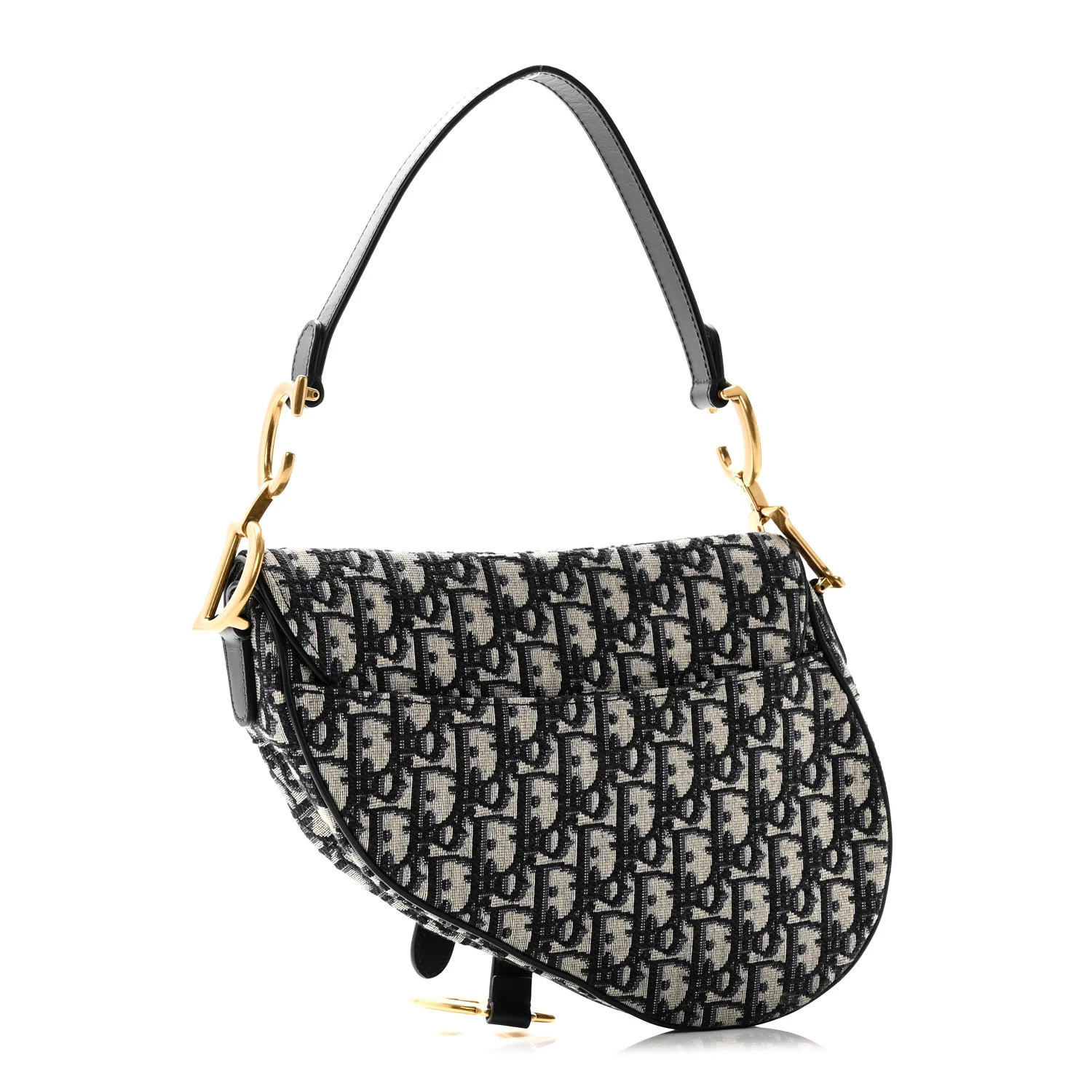 Oblique Saddle Bag Blue - Image 3