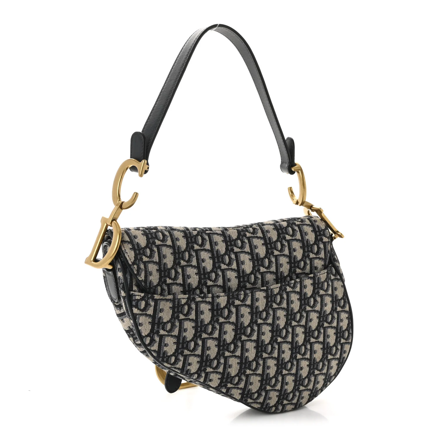 Oblique Saddle Bag Blue - Image 3