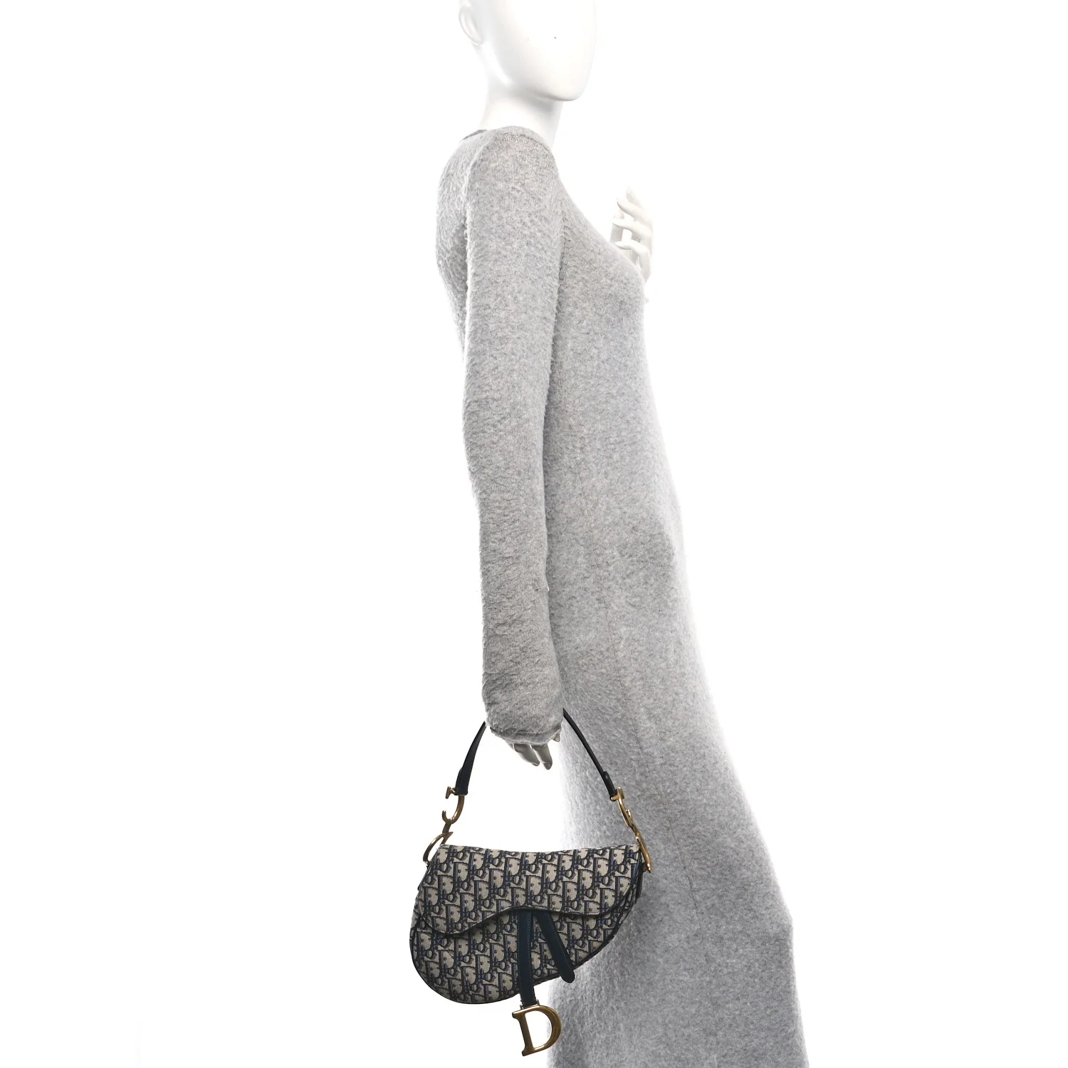 Oblique Saddle Bag Blue - Image 2