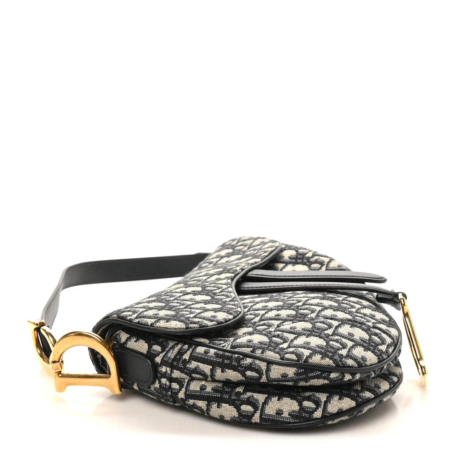 Oblique Saddle Bag Blue - Image 4