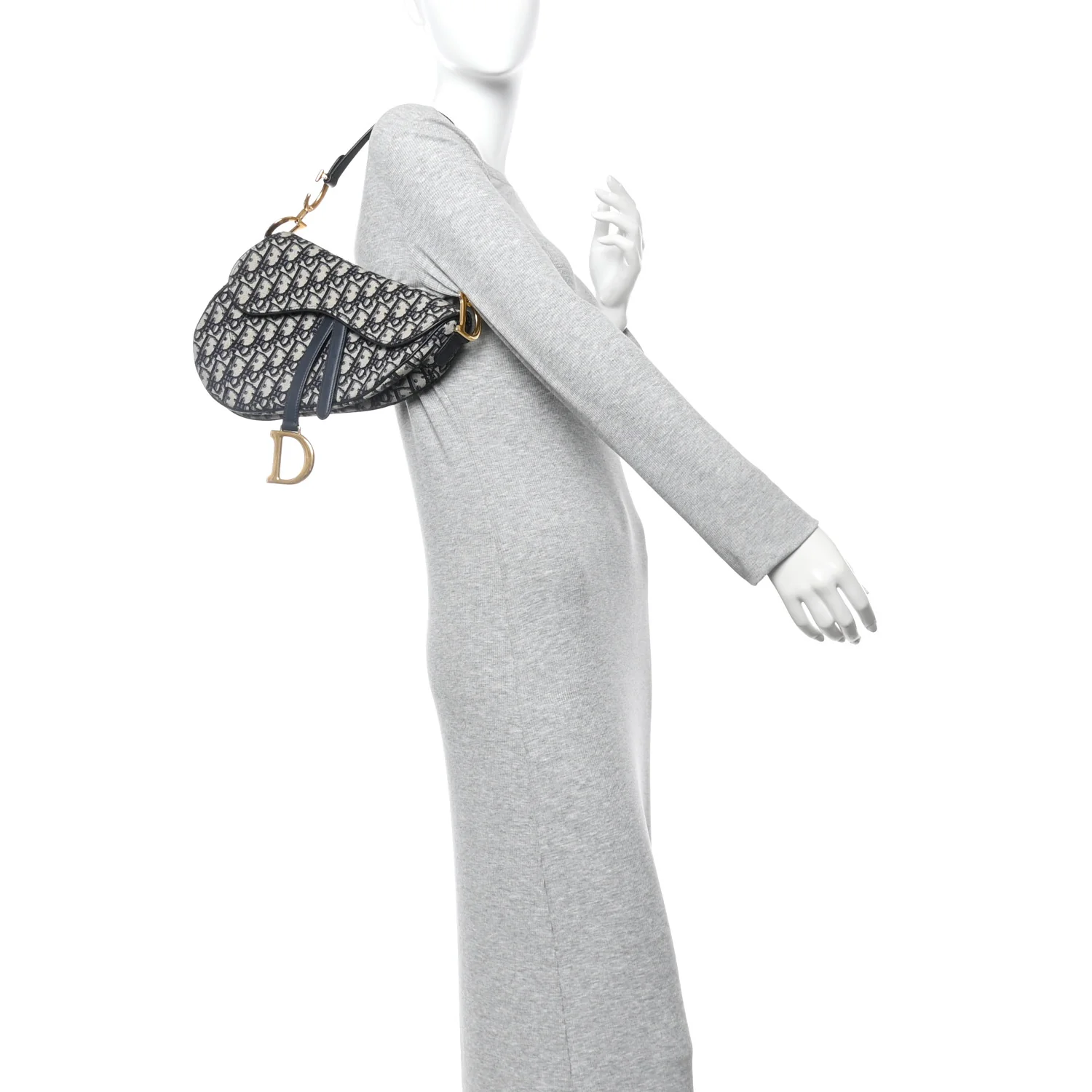 Oblique Saddle Bag Blue - Image 2