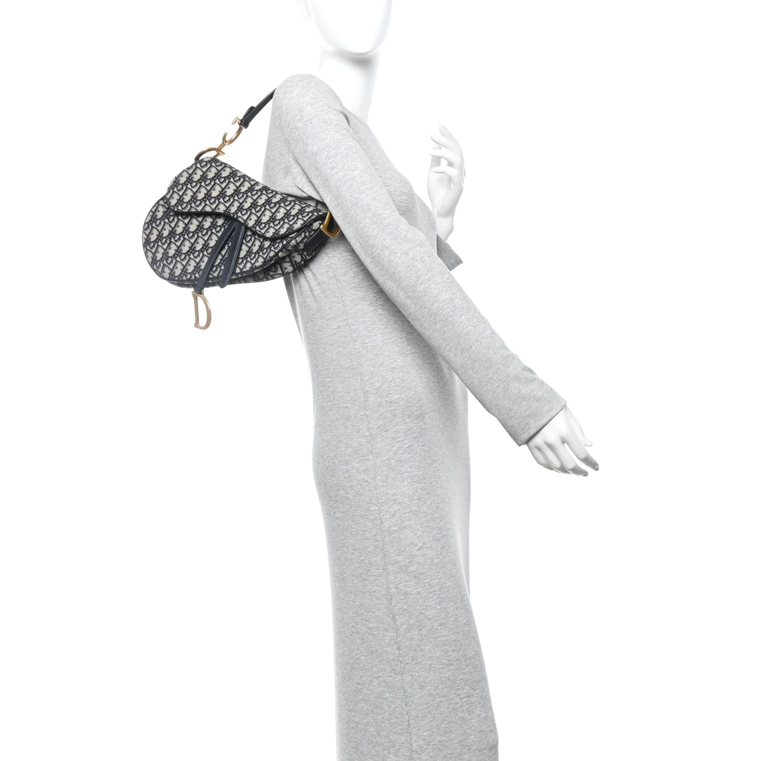 Oblique Saddle Bag Blue - Image 2