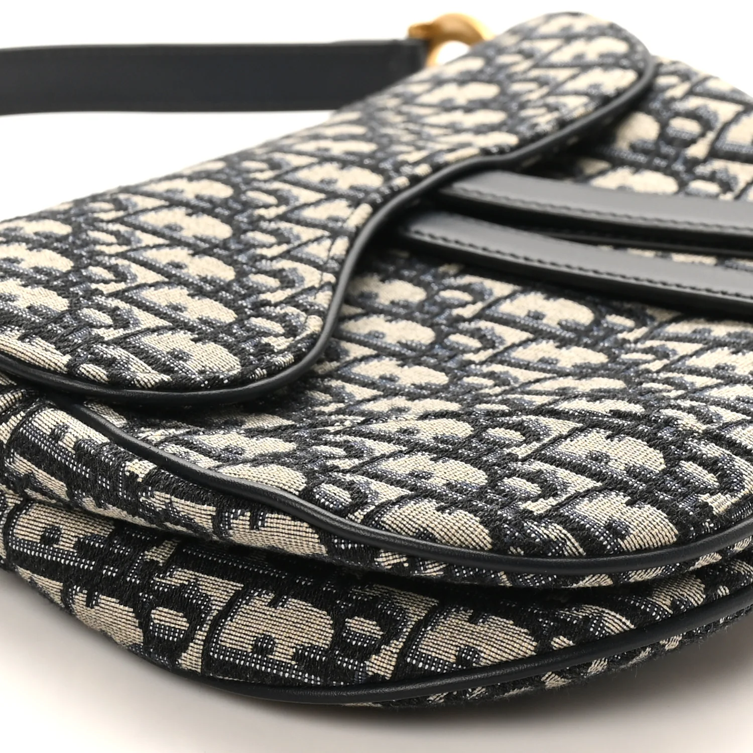Oblique Saddle Bag Blue - Image 9