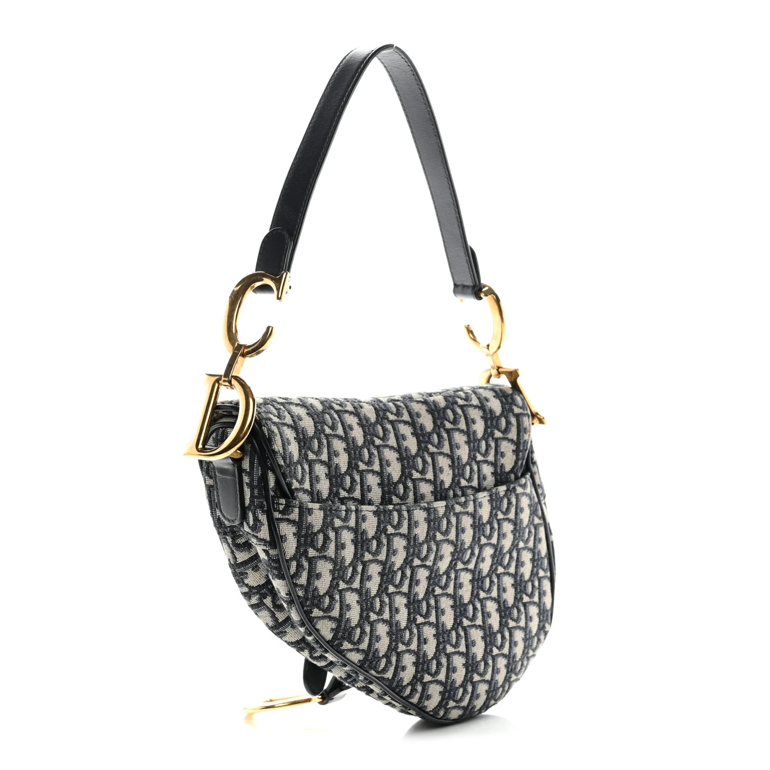 Oblique Saddle Bag Blue - Image 3