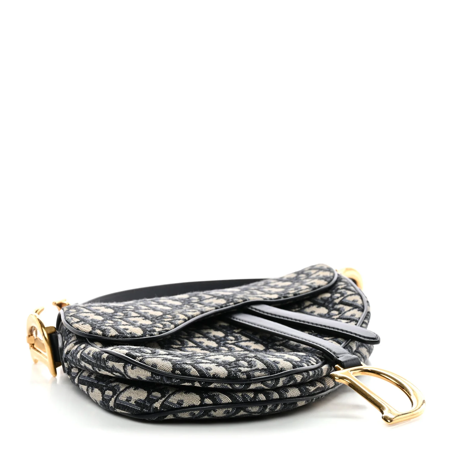Oblique Saddle Bag Blue - Image 4