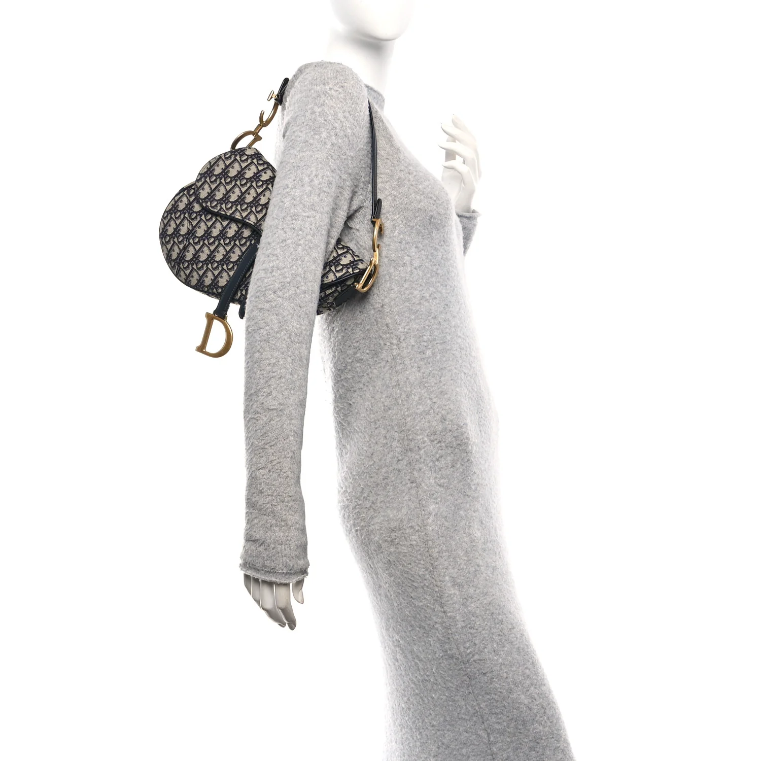 Oblique Saddle Bag Blue - Image 2