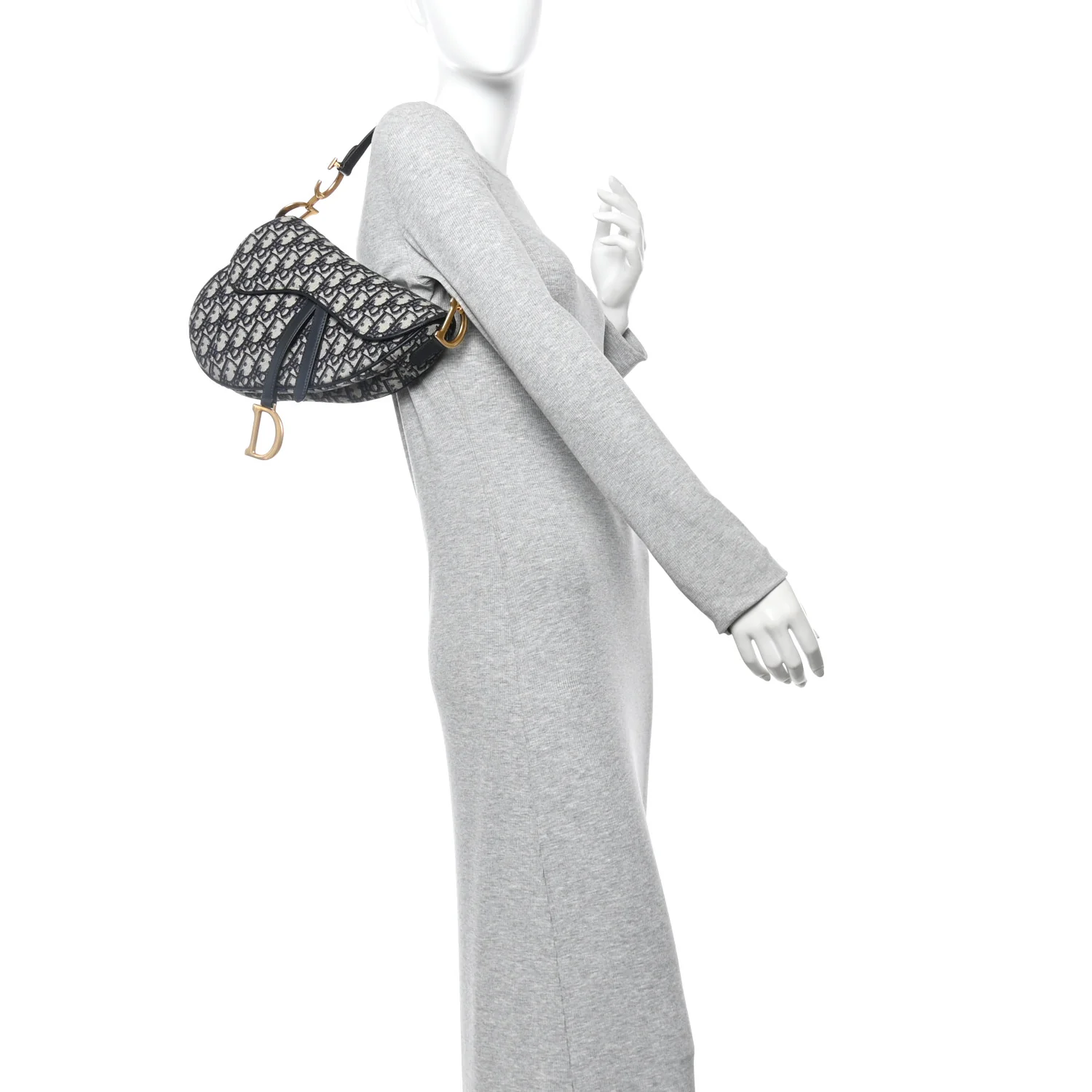 Oblique Saddle Bag Blue - Image 2