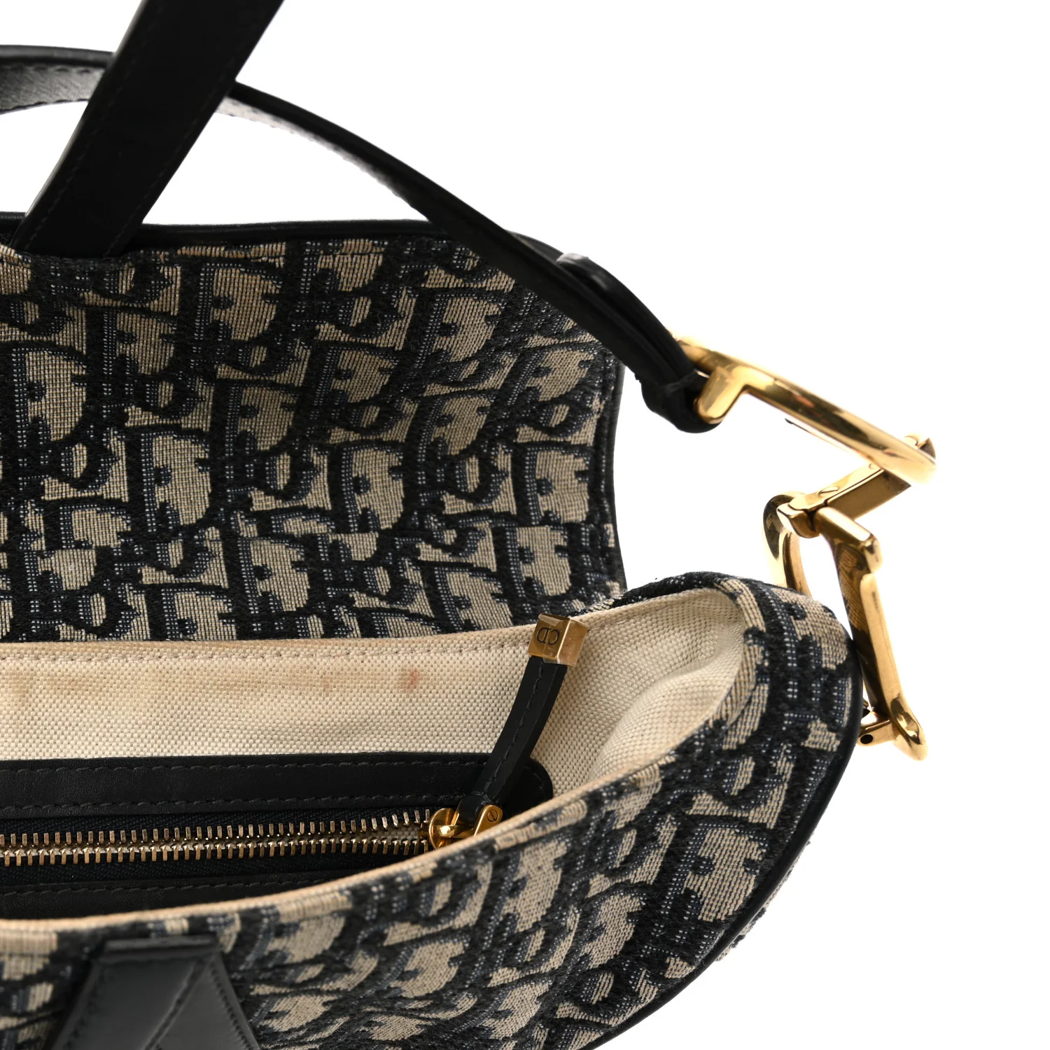 Oblique Saddle Bag Blue - Image 11
