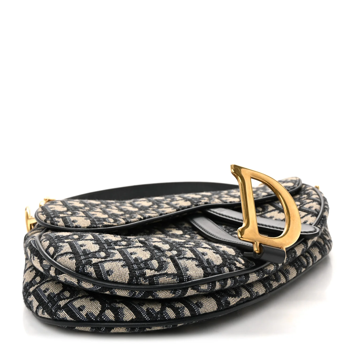 Oblique Saddle Bag Blue - Image 4