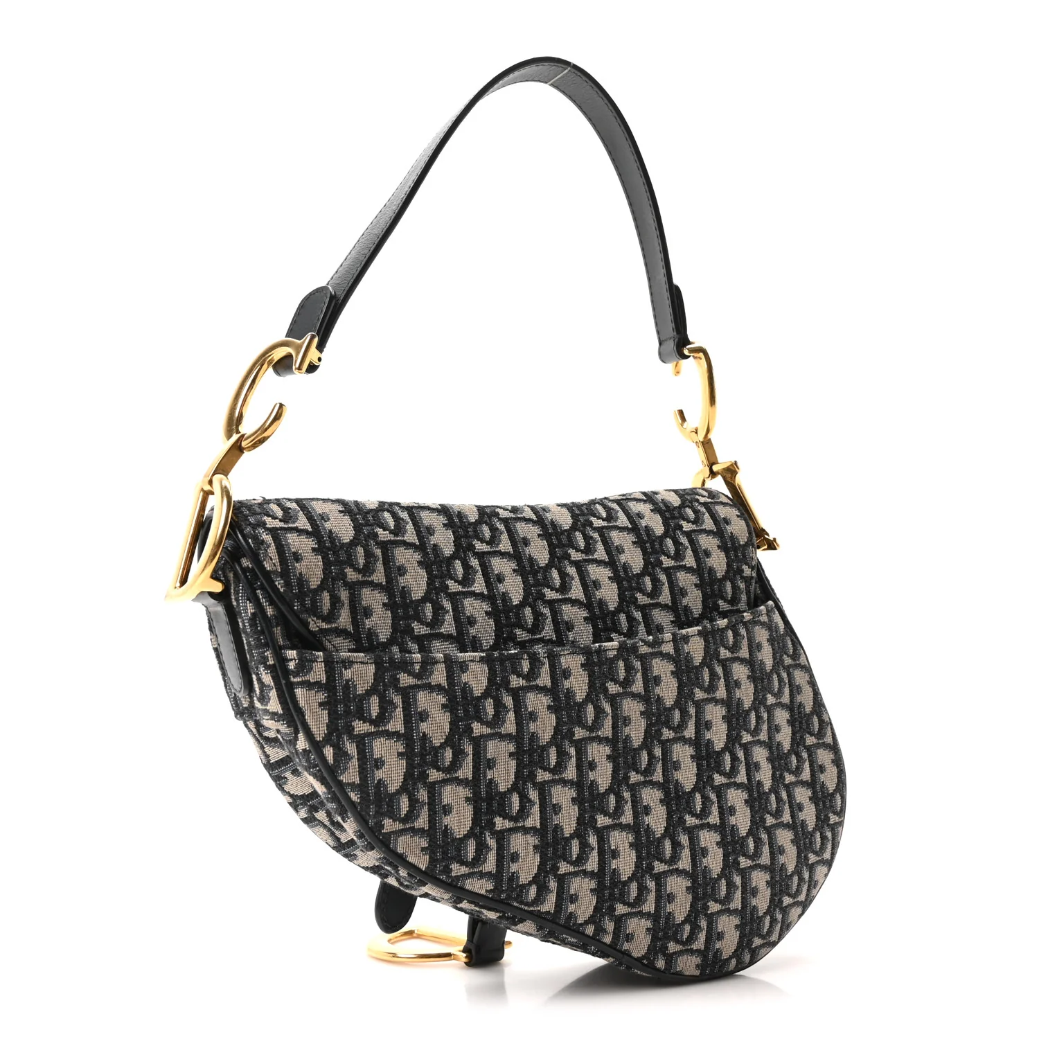 Oblique Saddle Bag Blue - Image 3