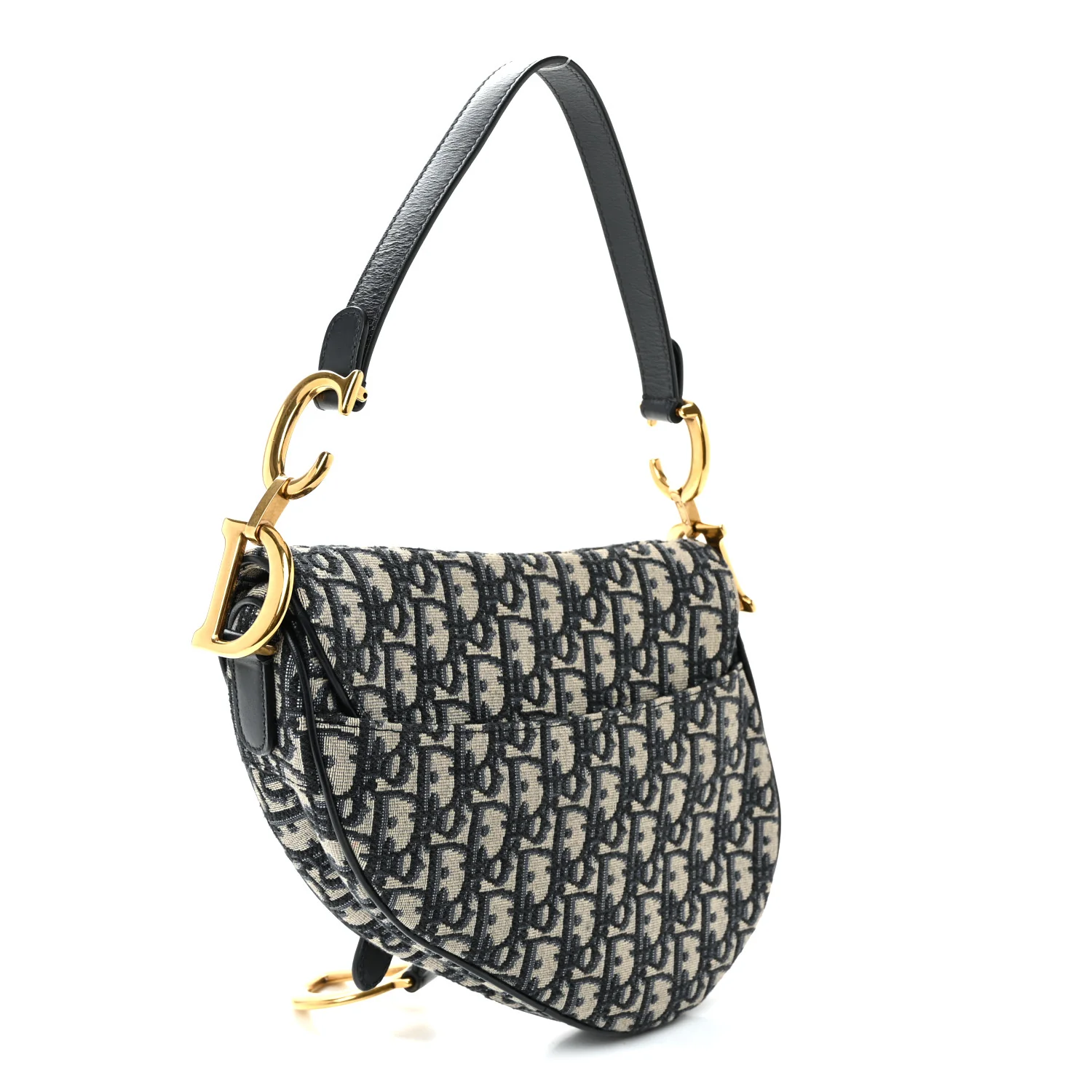 Oblique Saddle Bag Blue - Image 3
