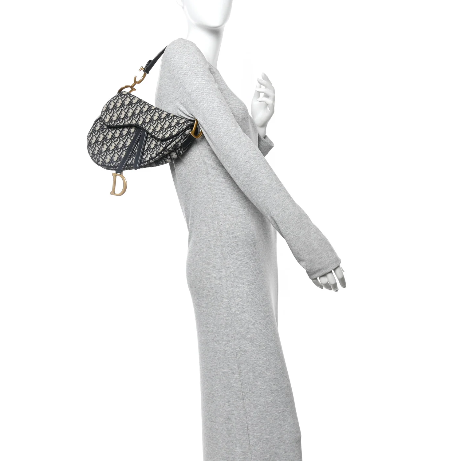Oblique Saddle Bag Blue - Image 2