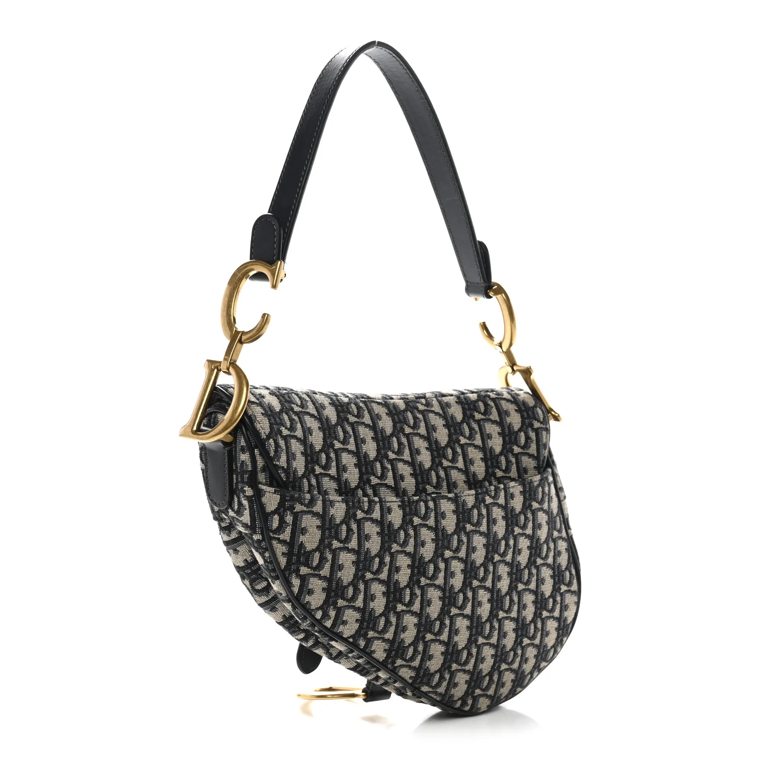 Oblique Saddle Bag Blue - Image 3