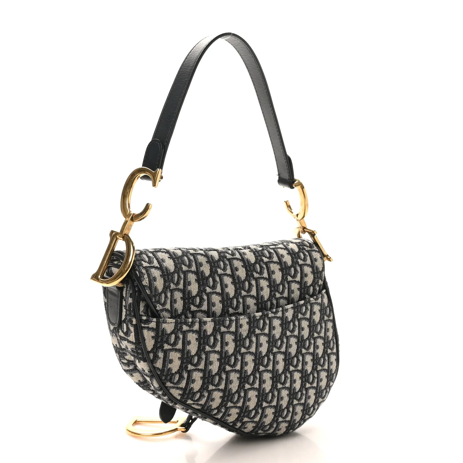 Oblique Saddle Bag Blue - Image 2