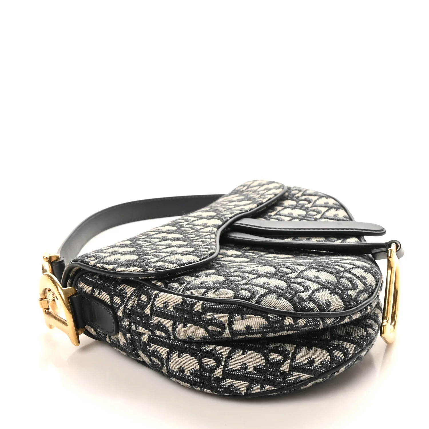 Oblique Saddle Bag Blue - Image 4