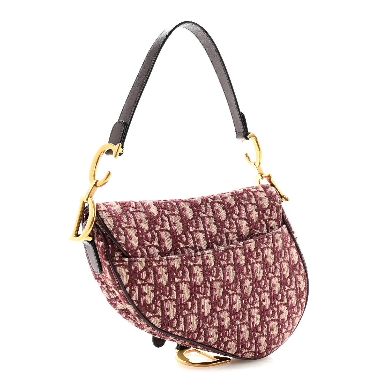 Oblique Saddle Bag Burgundy - Image 3