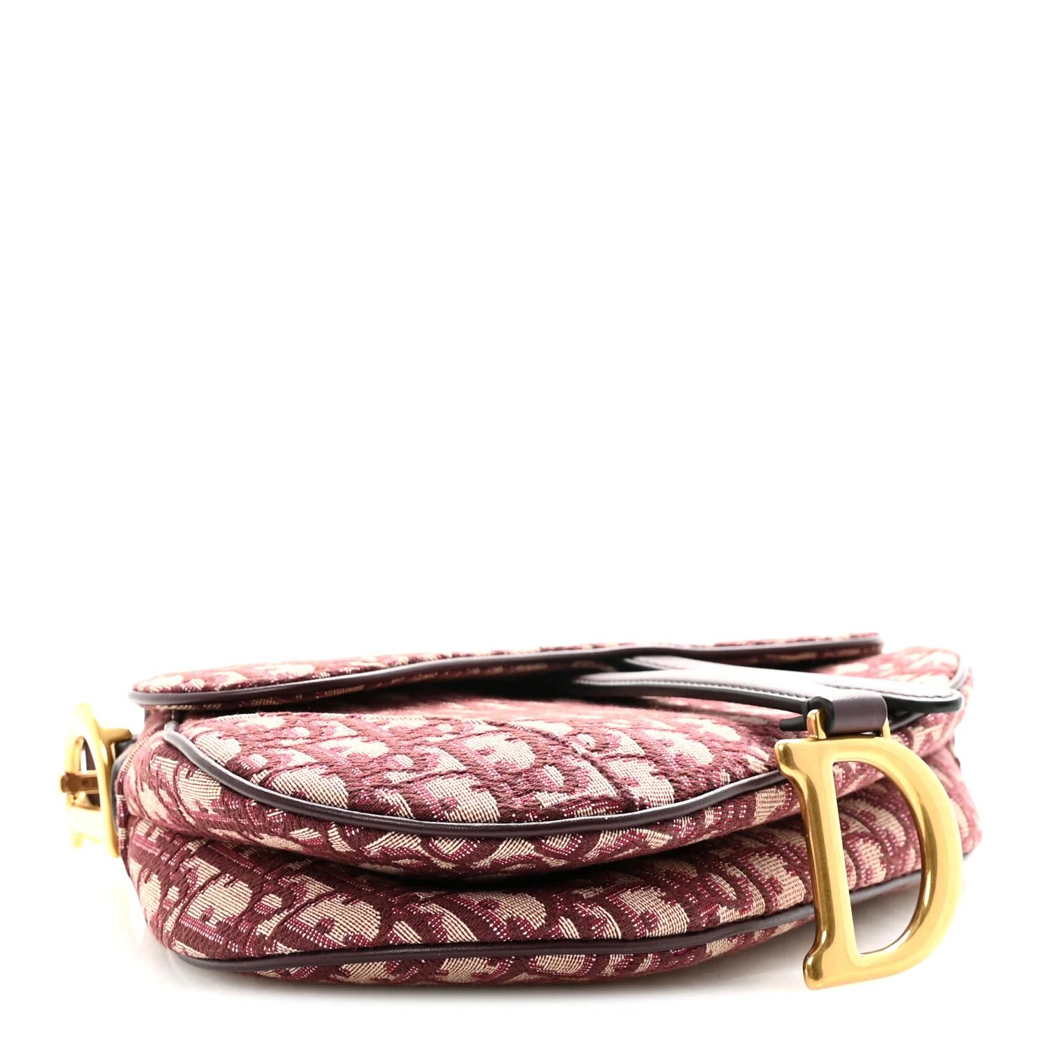 Oblique Saddle Bag Burgundy - Image 4