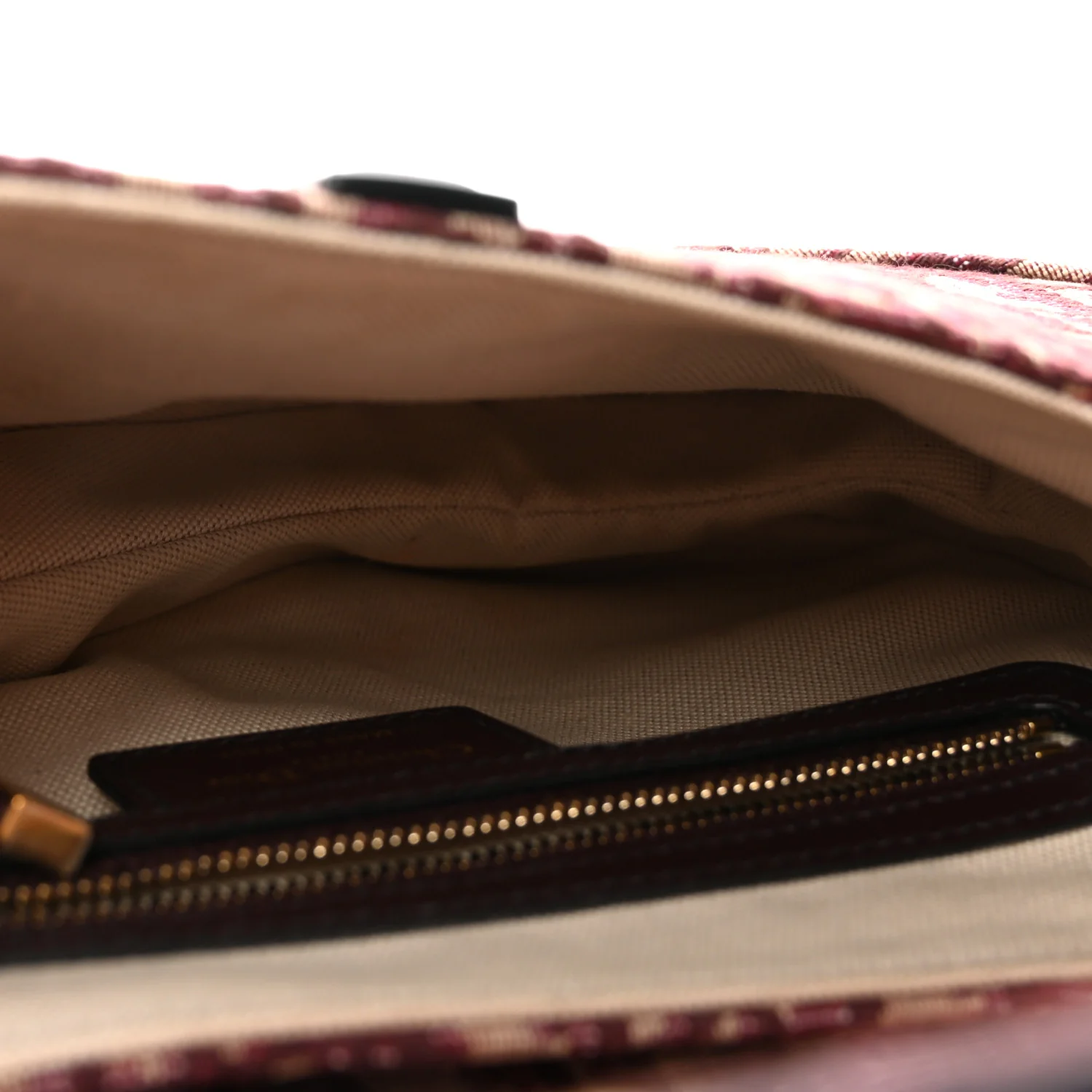 Oblique Saddle Bag Burgundy - Image 5