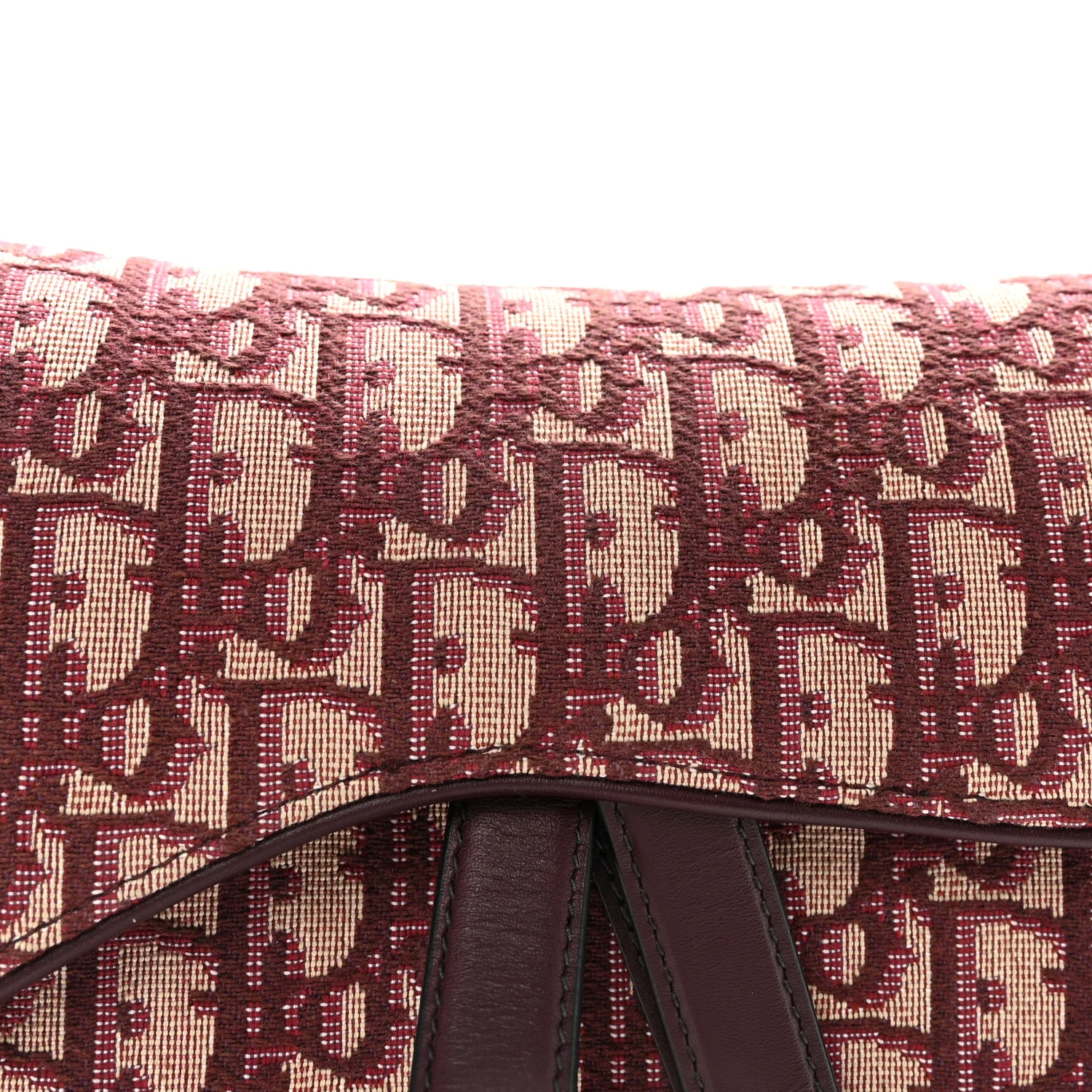 Oblique Saddle Bag Burgundy - Image 8