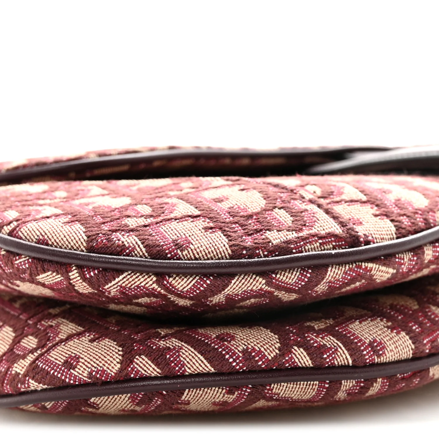 Oblique Saddle Bag Burgundy - Image 9