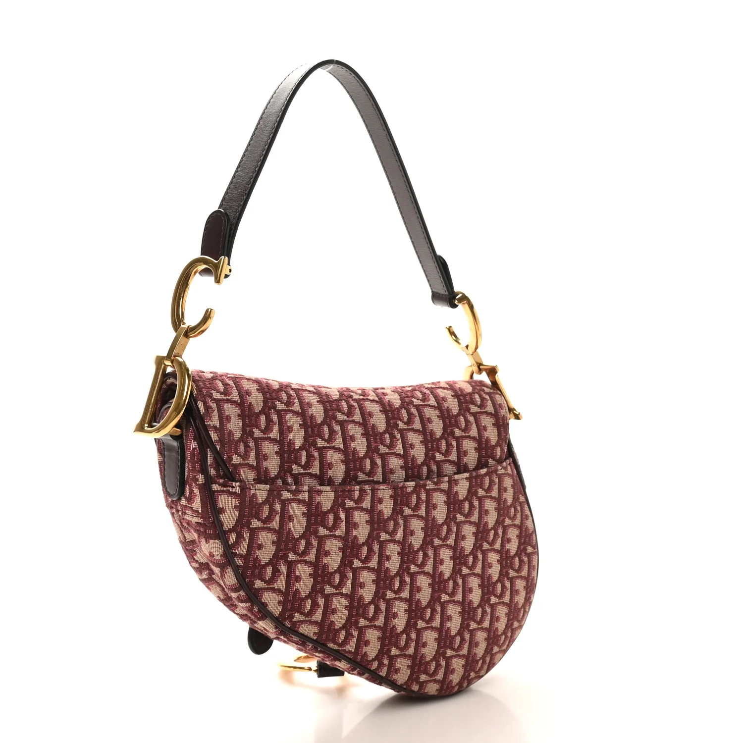 Oblique Saddle Bag Burgundy - Image 2