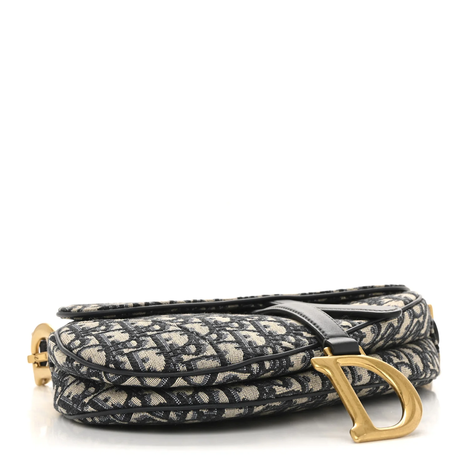 Oblique Saddle Bag With Strap Blue - Image 4