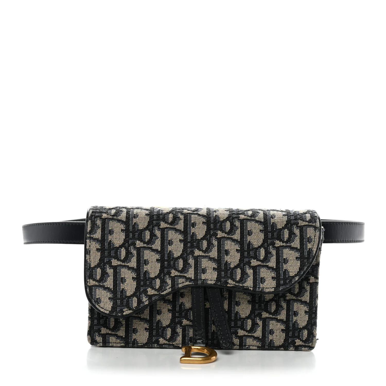 Oblique Saddle Belt Bag Blue