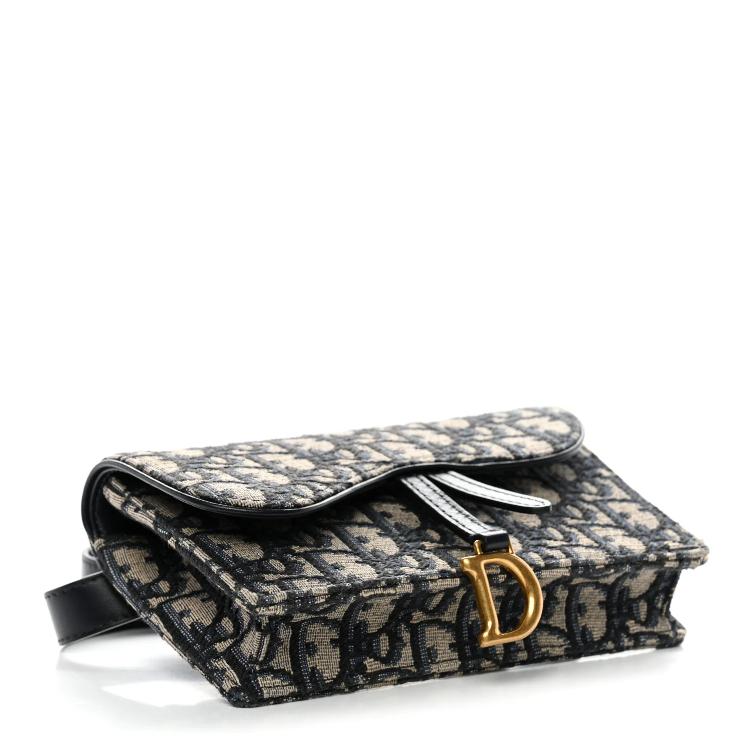 Oblique Saddle Belt Bag Blue - Image 4