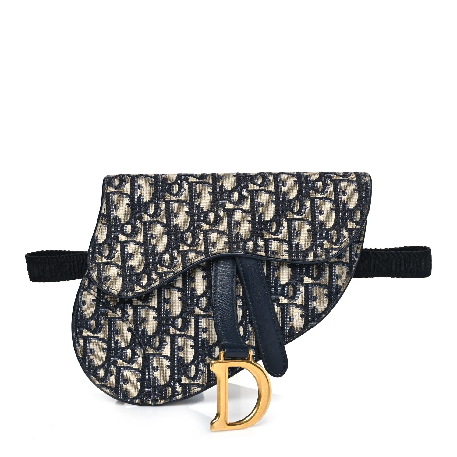 Oblique Saddle Belt Pouch Blue