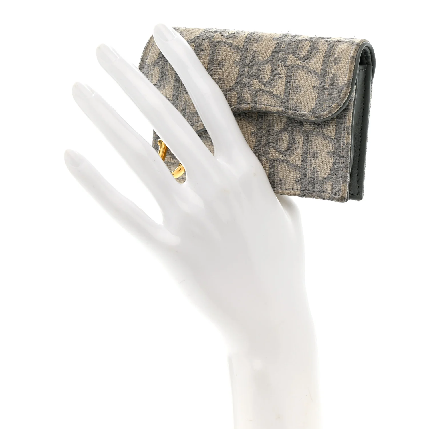 Oblique Saddle Bloom Card Holder Gray - Image 2