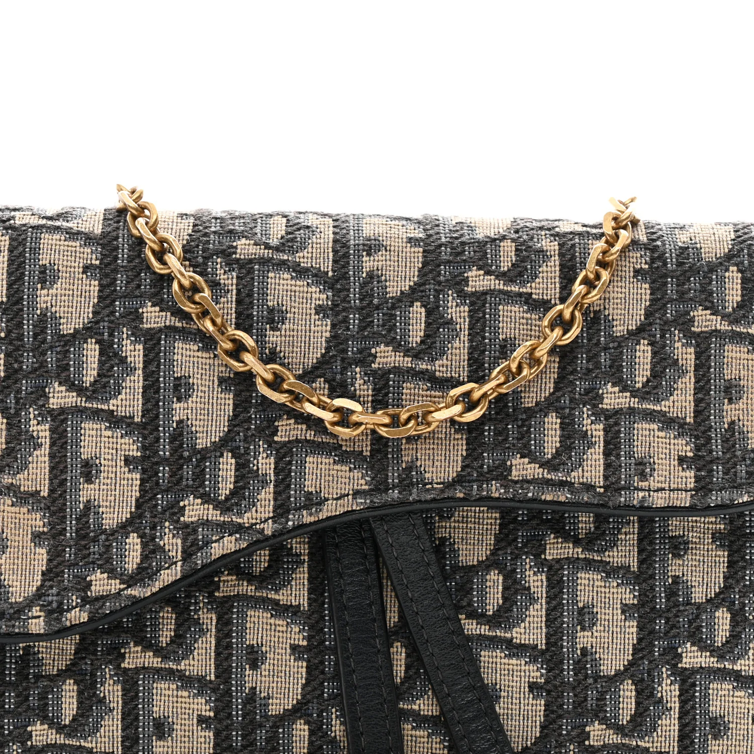 Oblique Saddle Chain Long Wallet Blue - Image 17